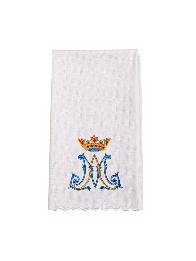 Chalice linen embroidered with a Marian motif