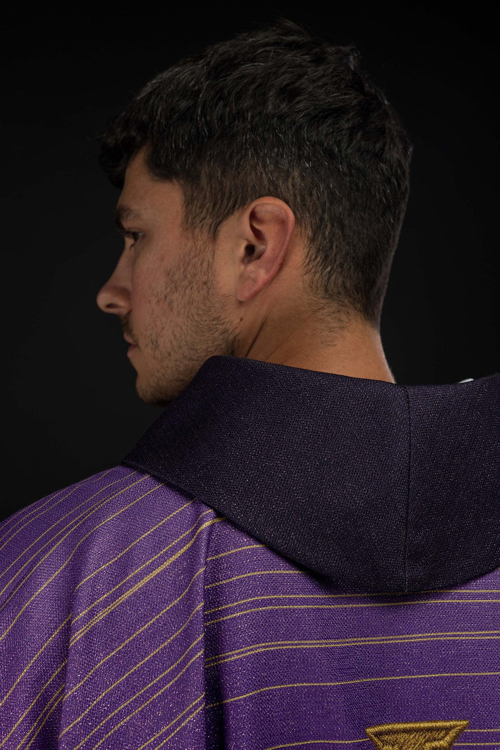 Ornat drukowany z Krzyżem Jerozolimskim fioletowy