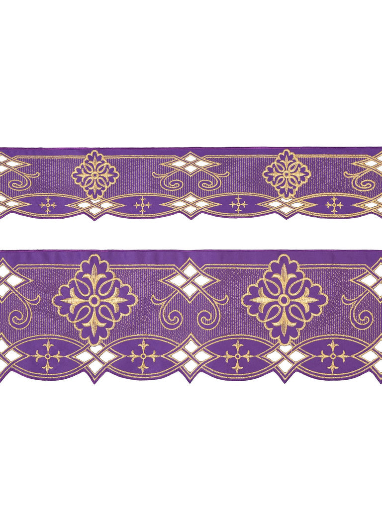 Metre with front embroidery Rosette Purple