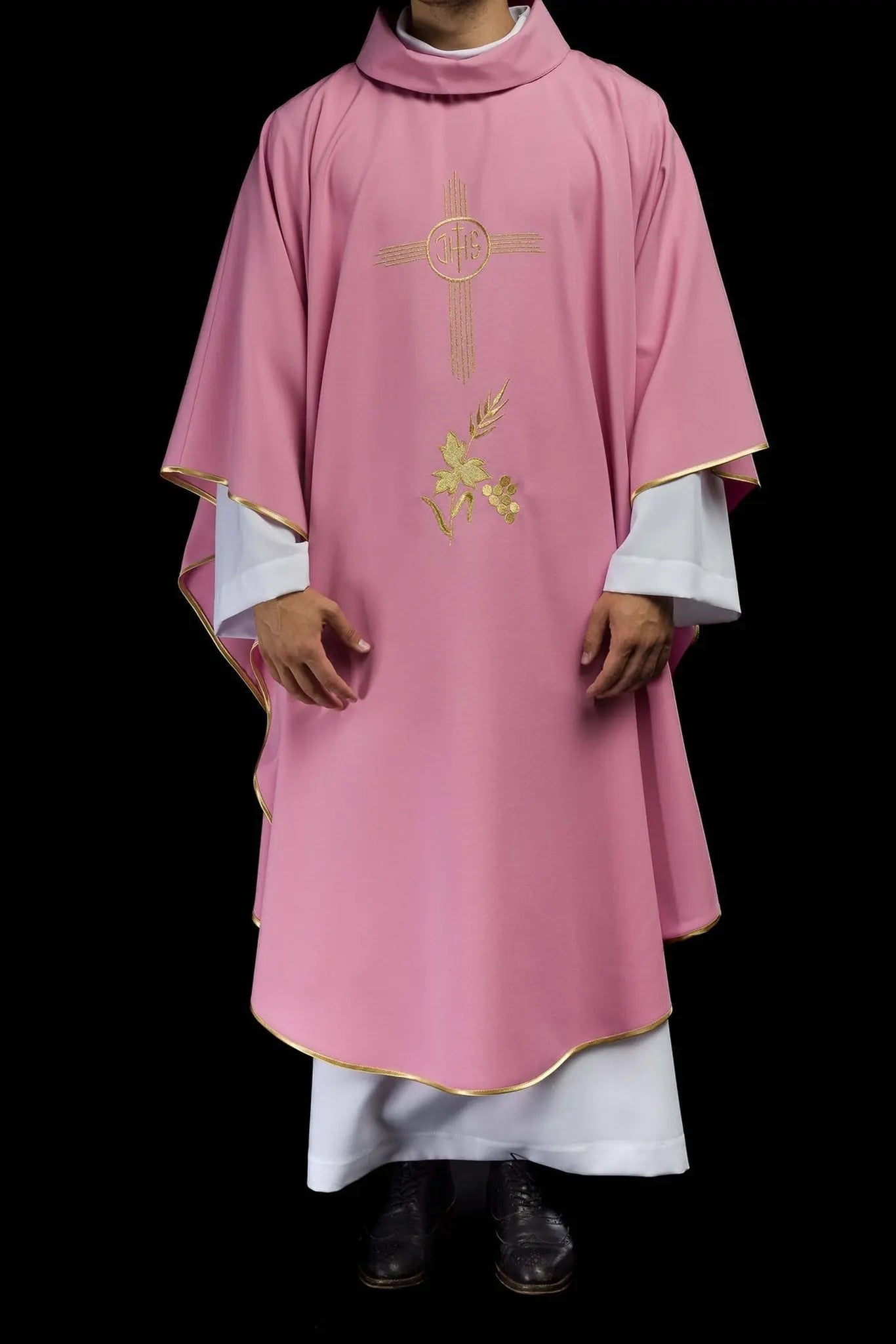 Rose gold embroidered chasuble
