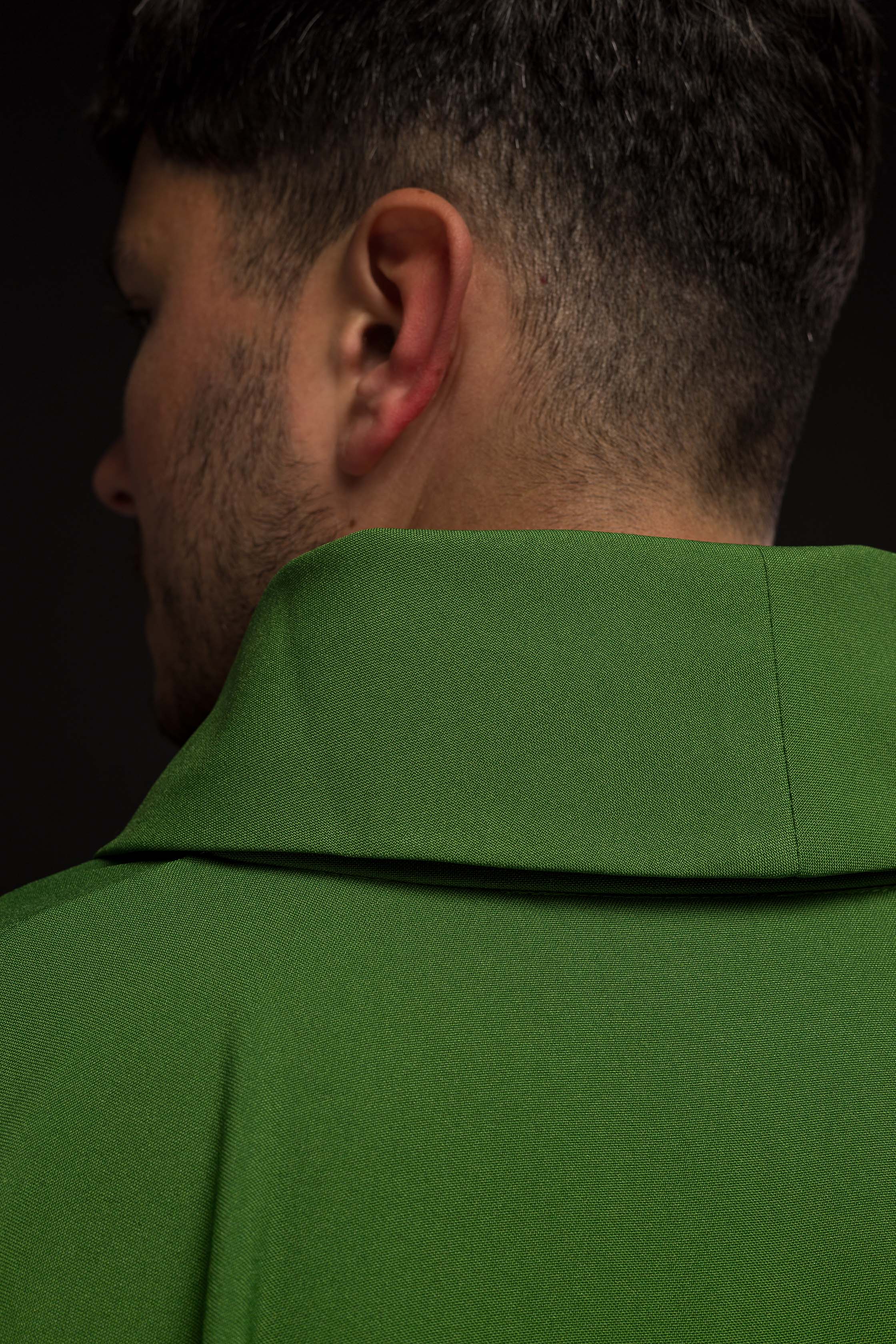 Green chasuble with embroidery of the Cross and Spikes
