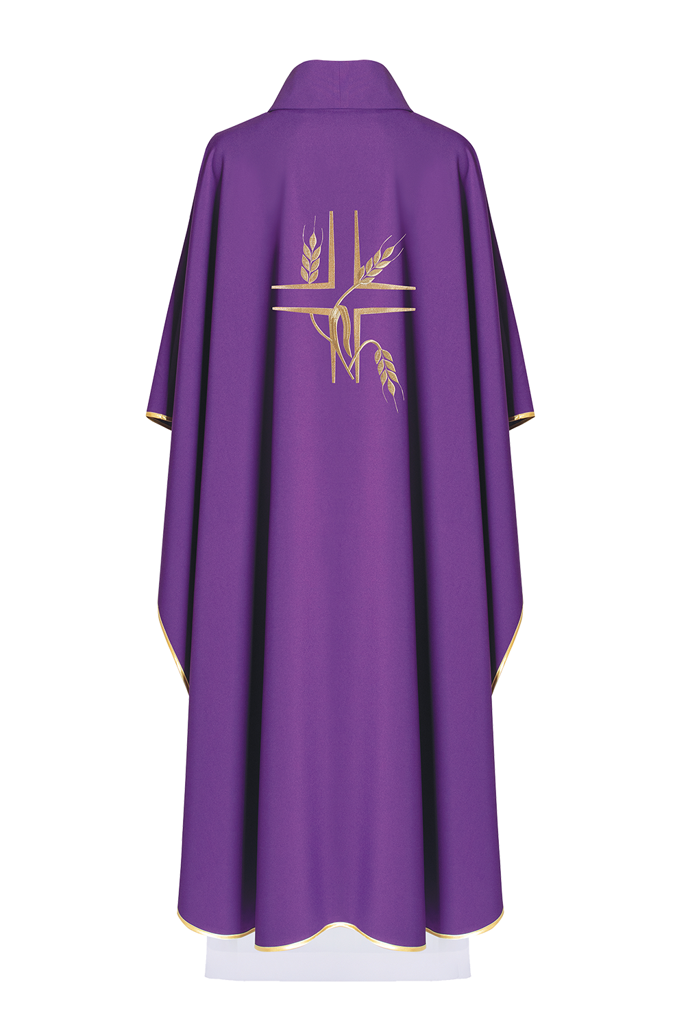 Purple chasuble with embroidery of the Cross and Spikes