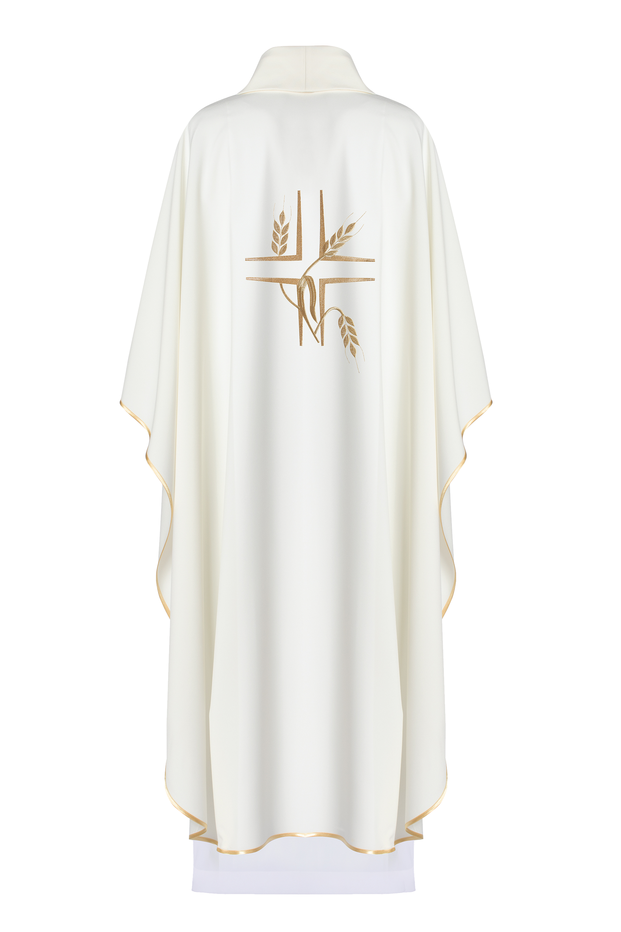 Chasuble with embroidery of the Cross in ecru