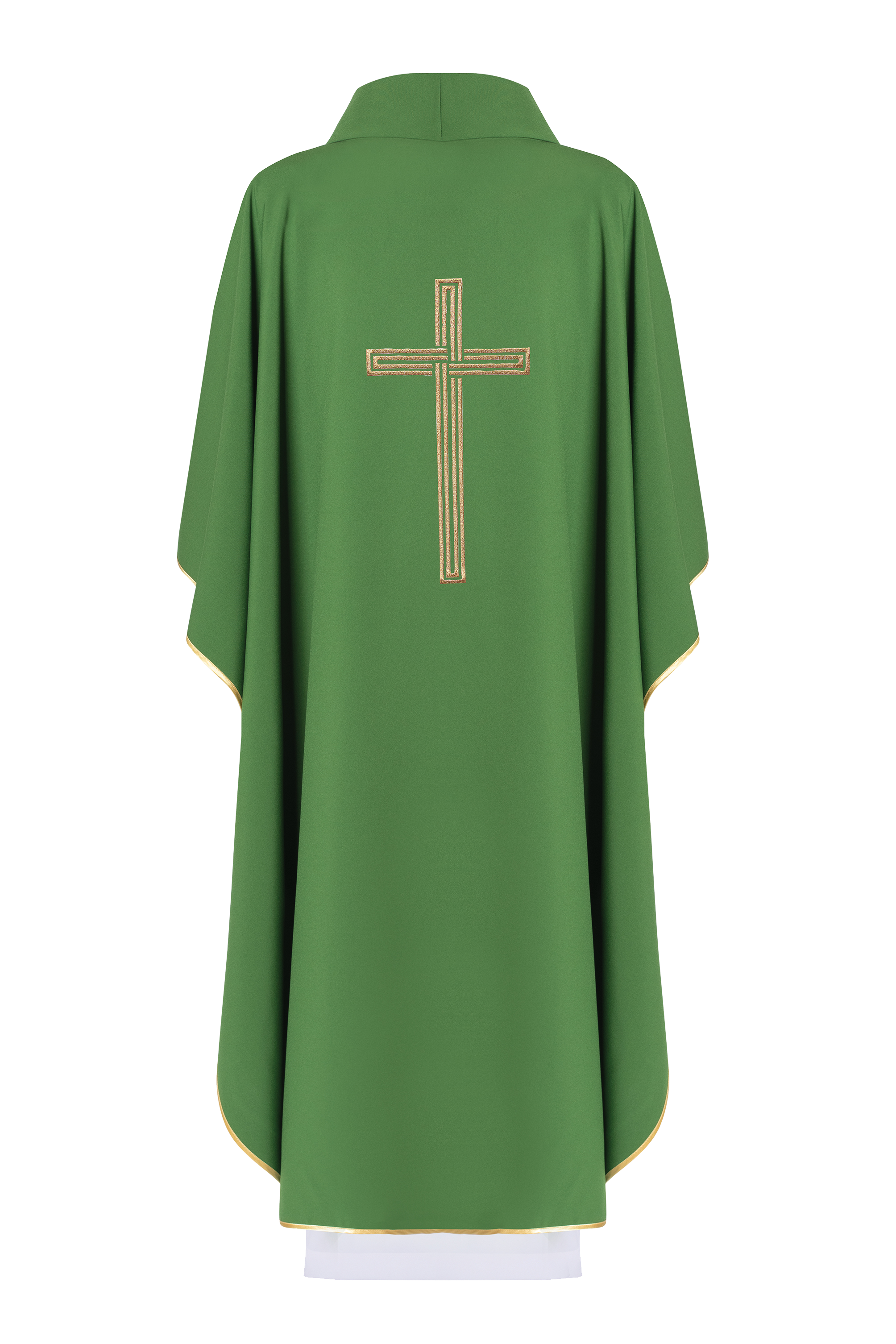 Green embroidered chasuble with Cross