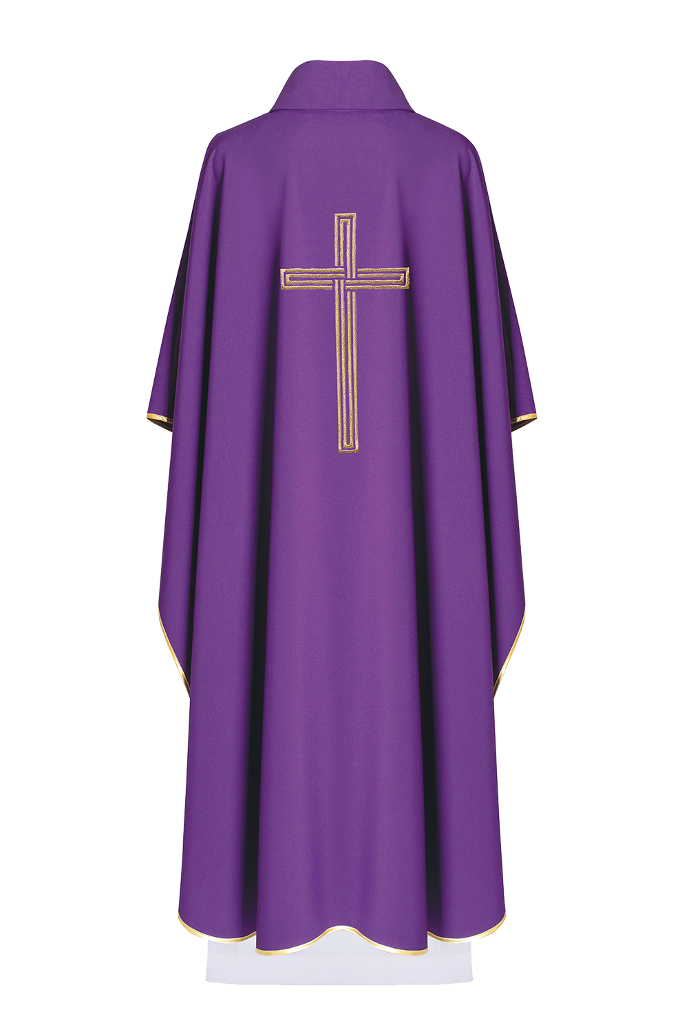 Purple embroidered chasuble with Cross