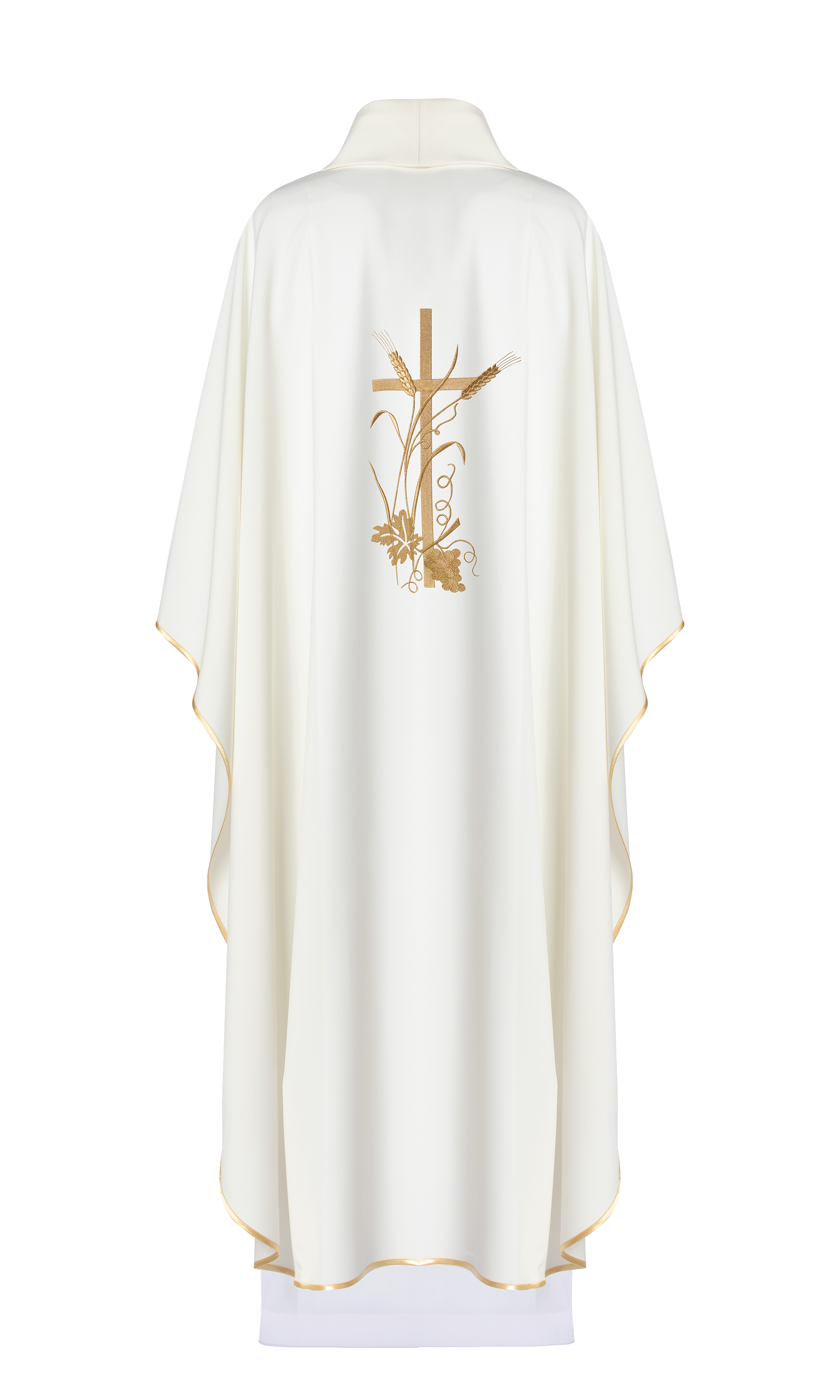 Embroidered chasuble in ecru