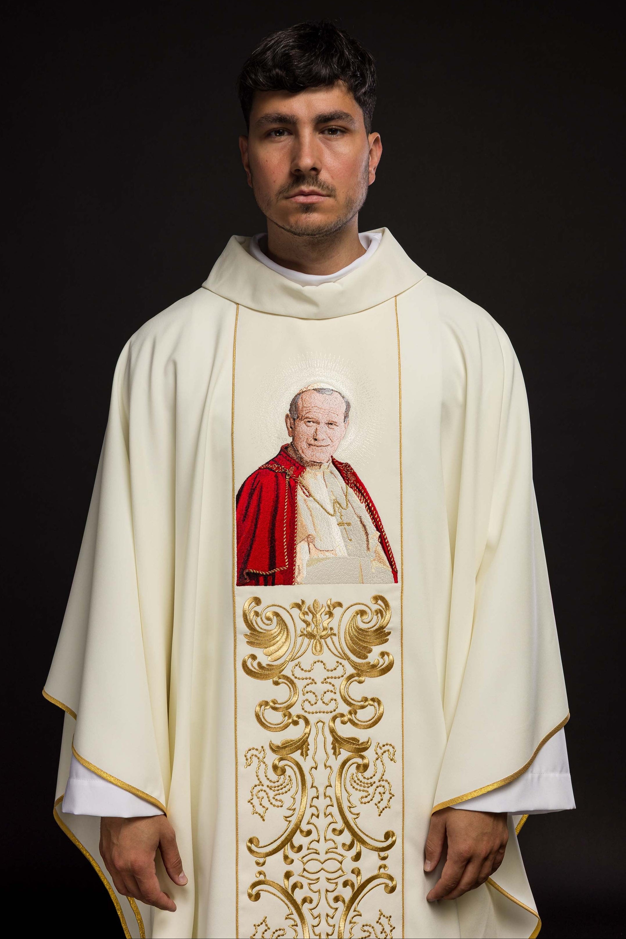 Chasuble with an image of Pope John Paul II