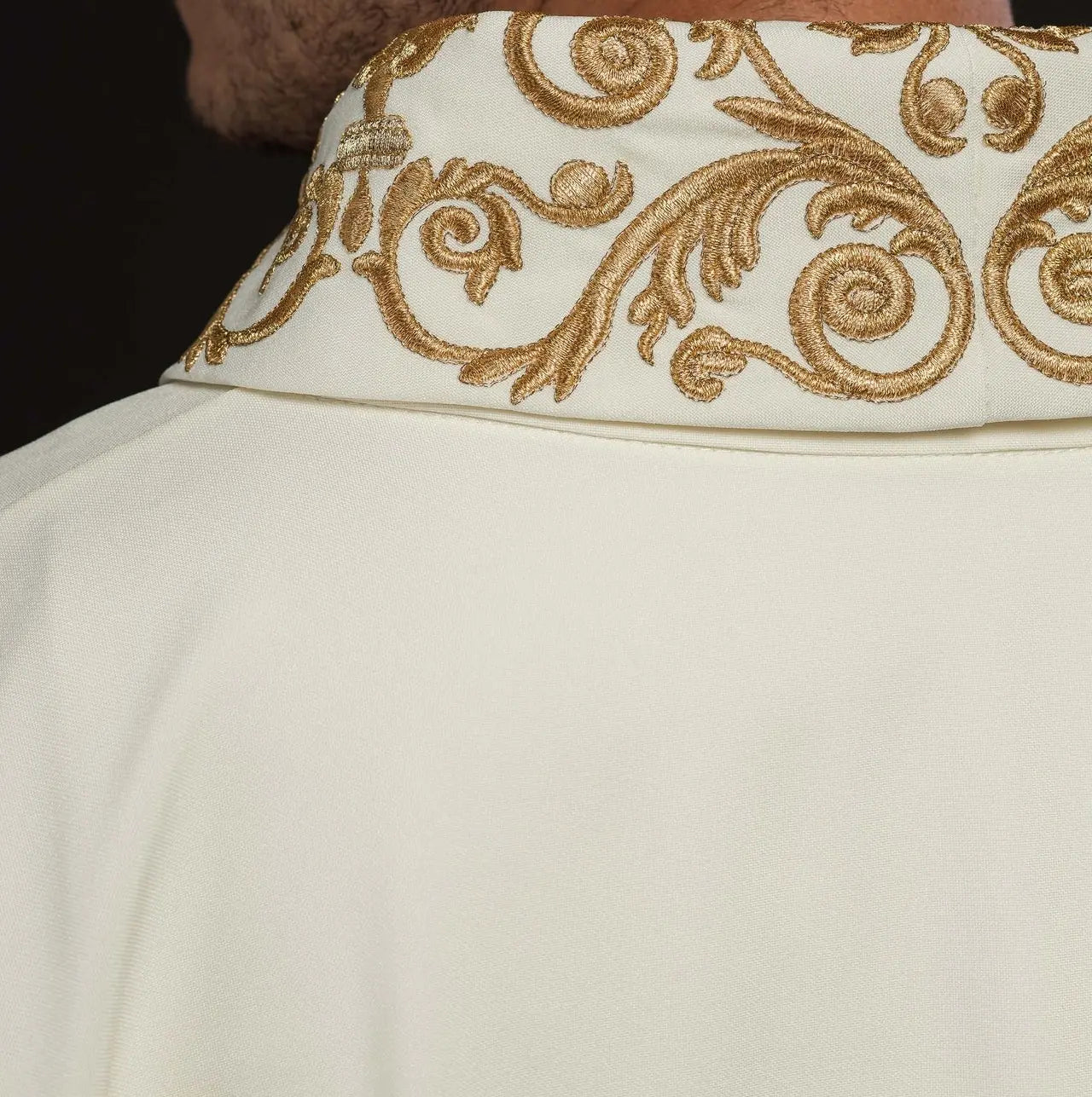 Chasuble with decorated trim and IHS motif