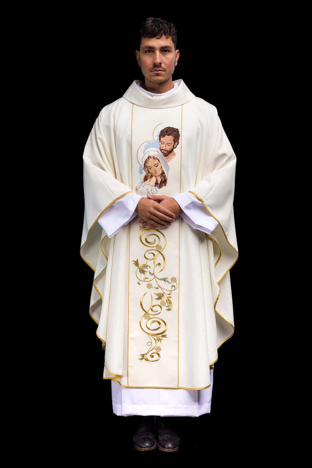 Christmas chasuble with the image of the Holy Family