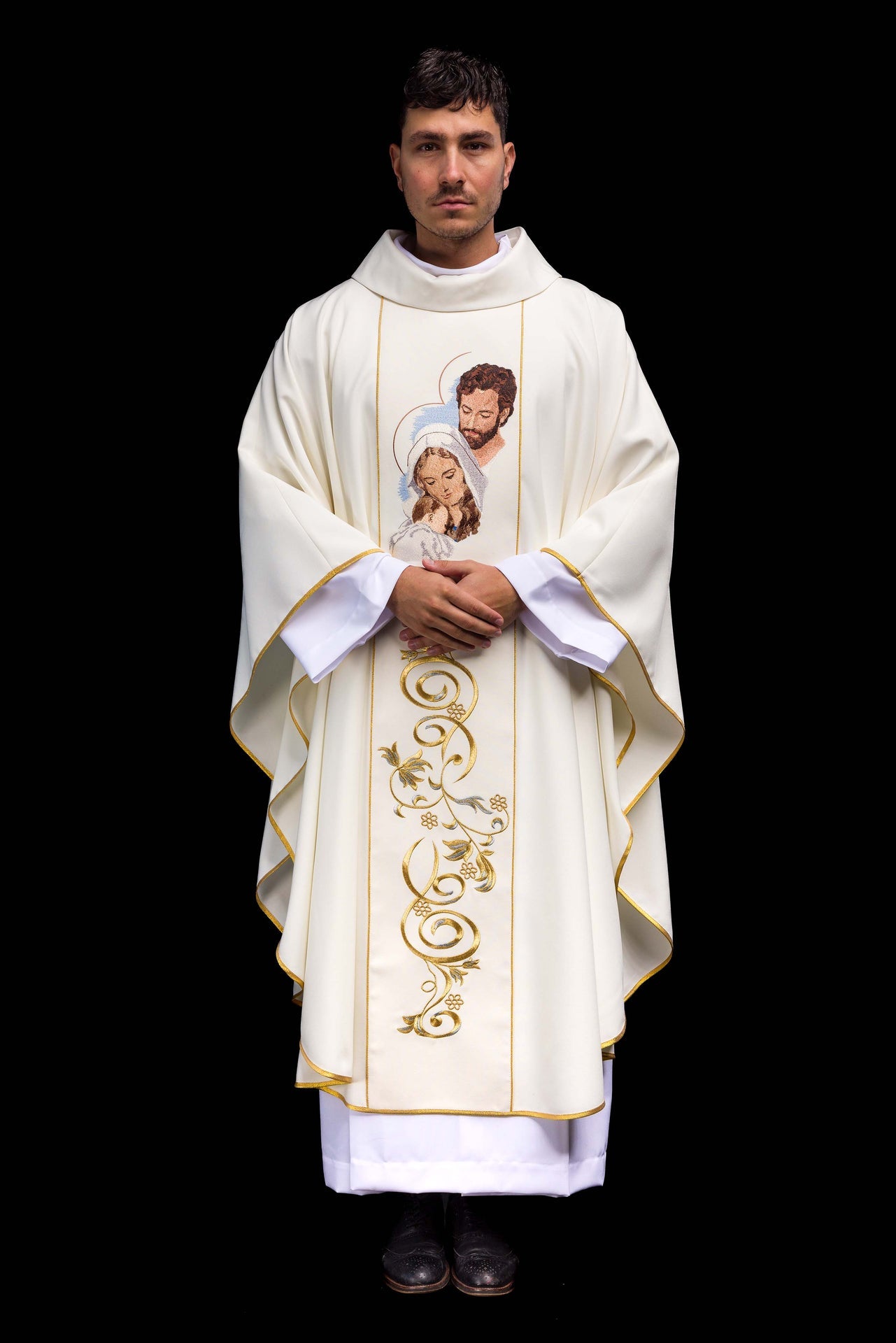 Christmas chasuble with the image of the Holy Family