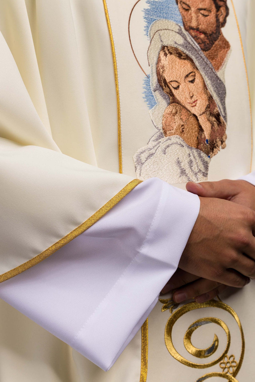 Christmas chasuble with the image of the Holy Family