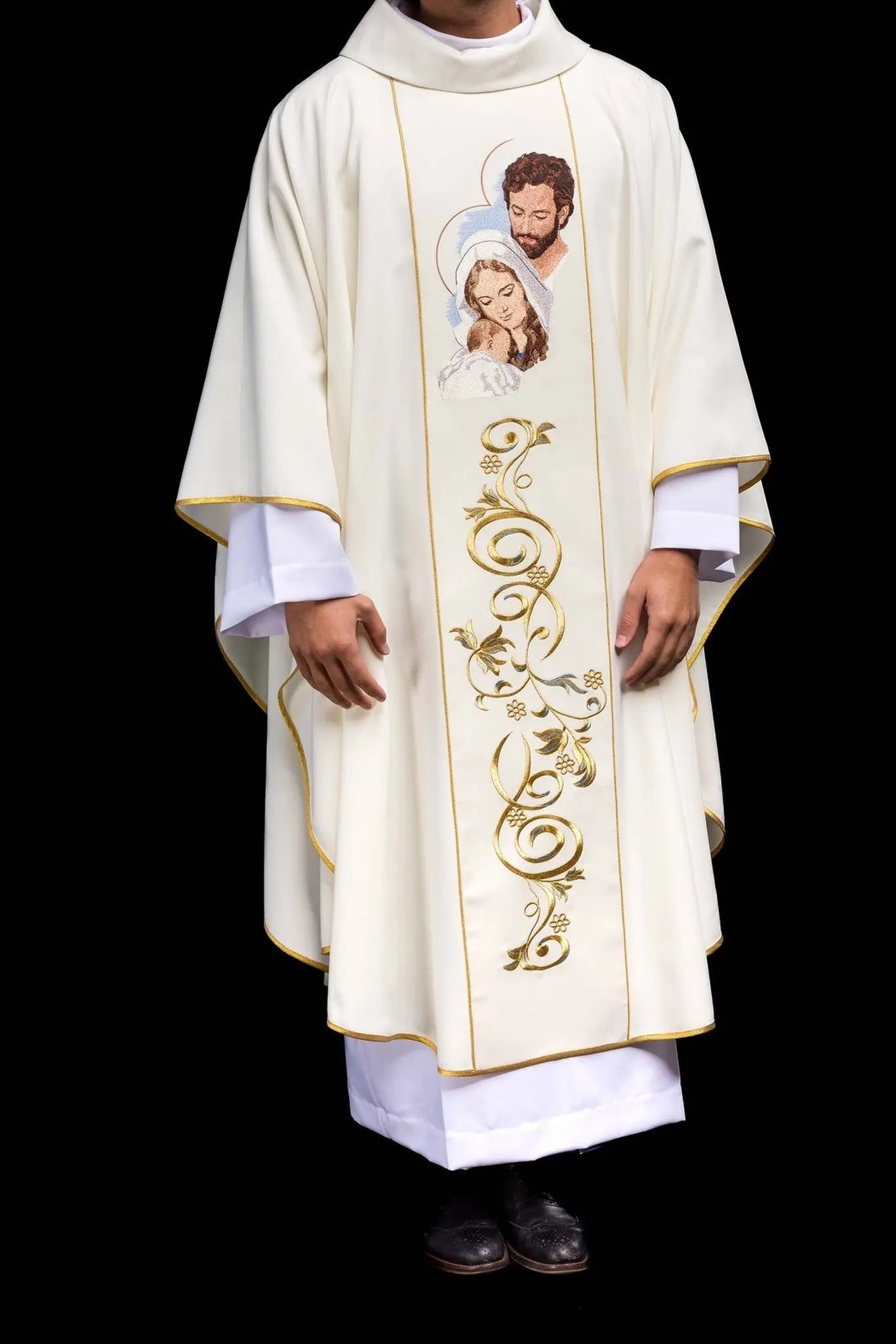 Christmas chasuble with the image of the Holy Family