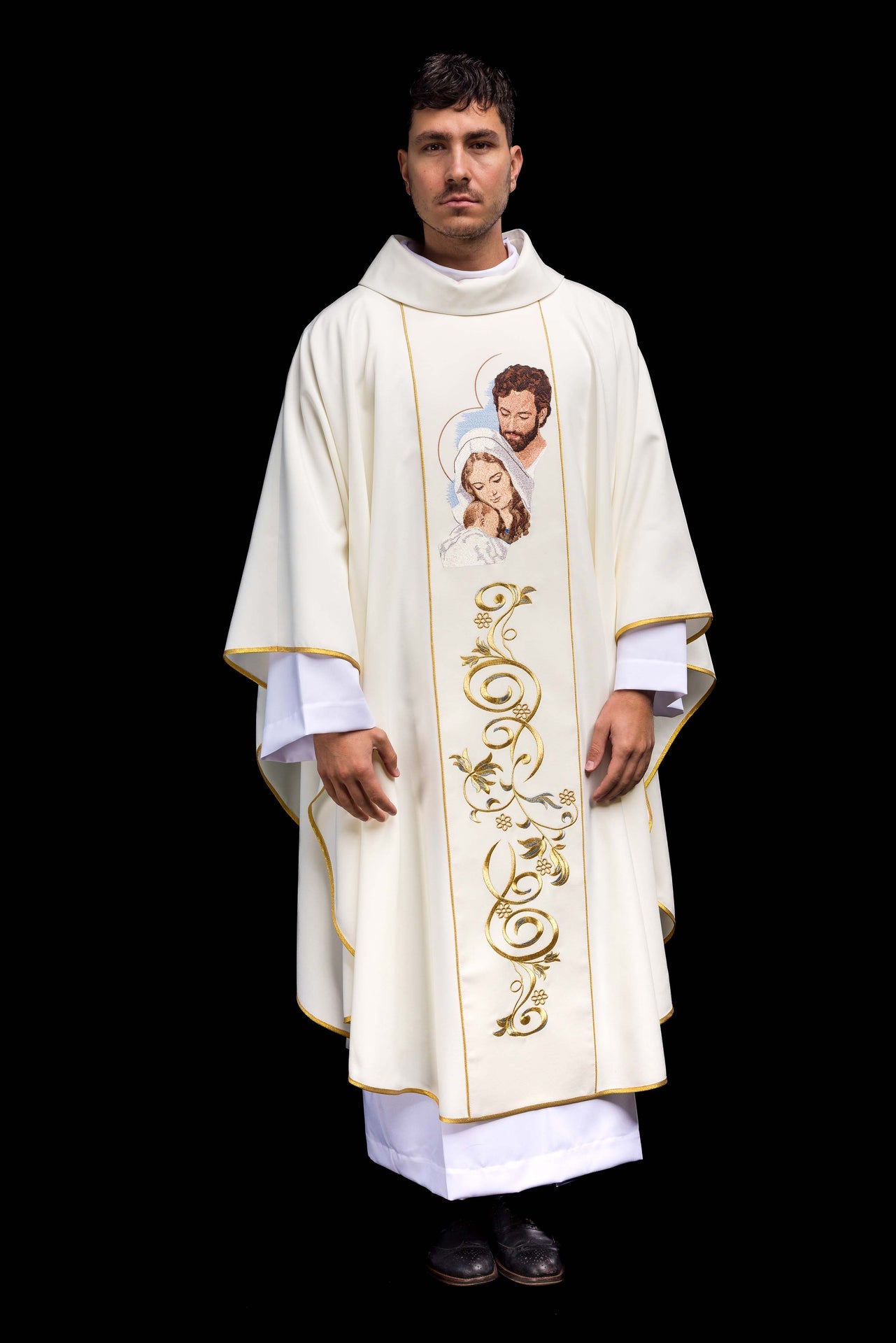 Christmas chasuble with the image of the Holy Family