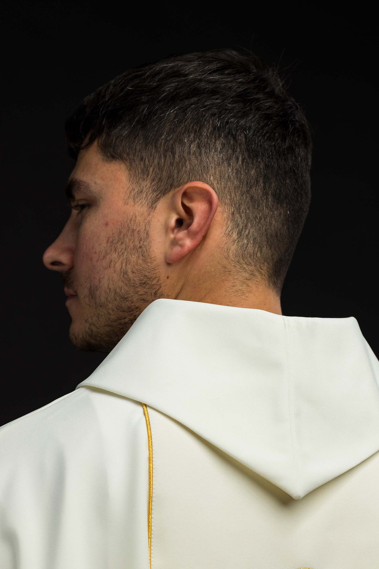 Ecru chasuble with the image of Jesus the Good Shepherd