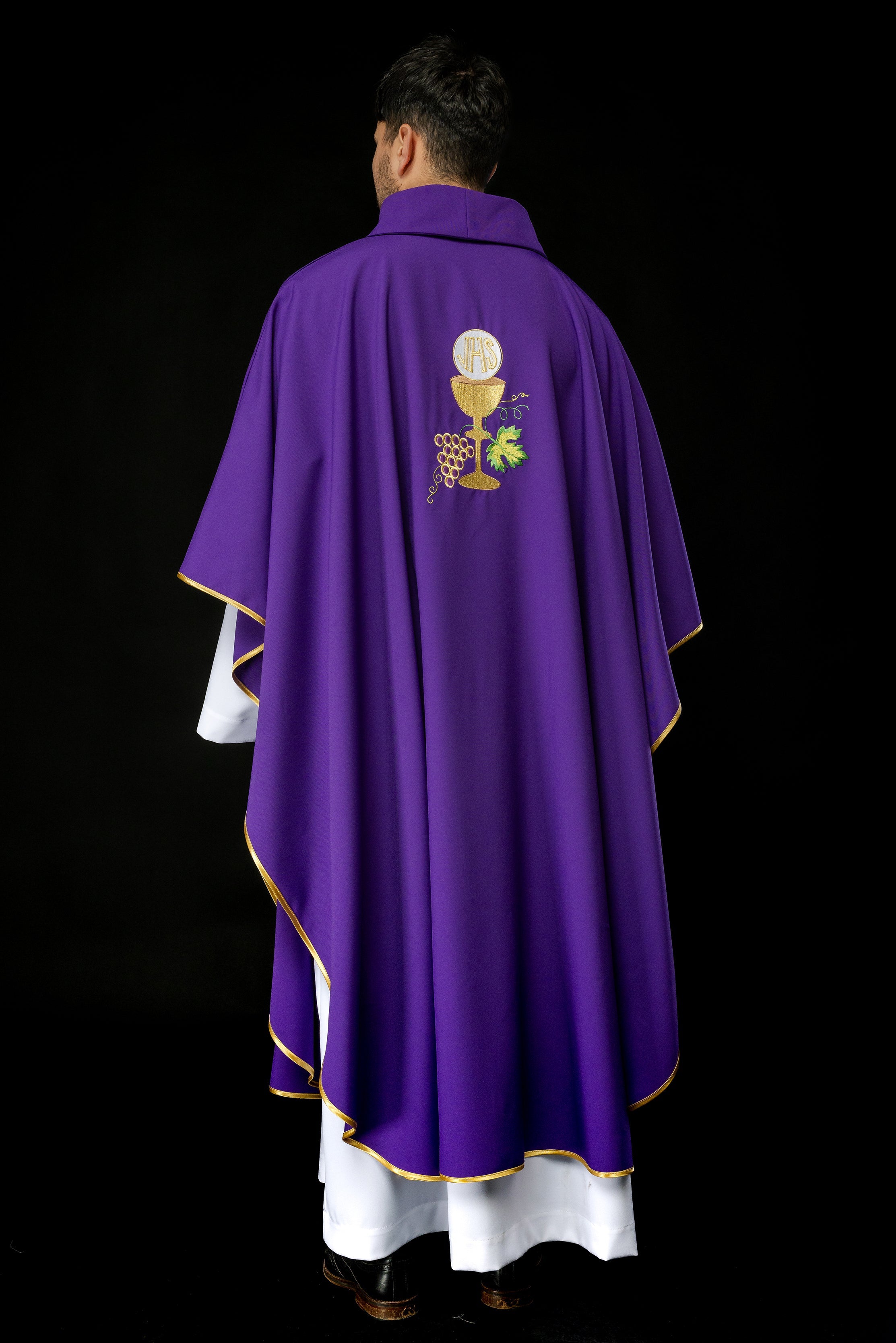 Chasuble purple Chalice and grape