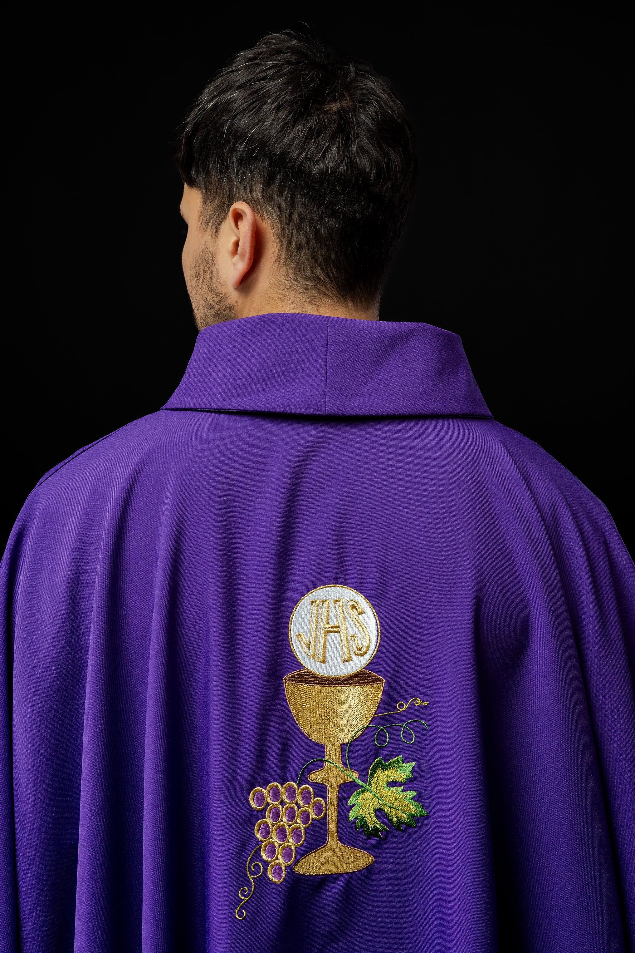 Chasuble purple Chalice and grape