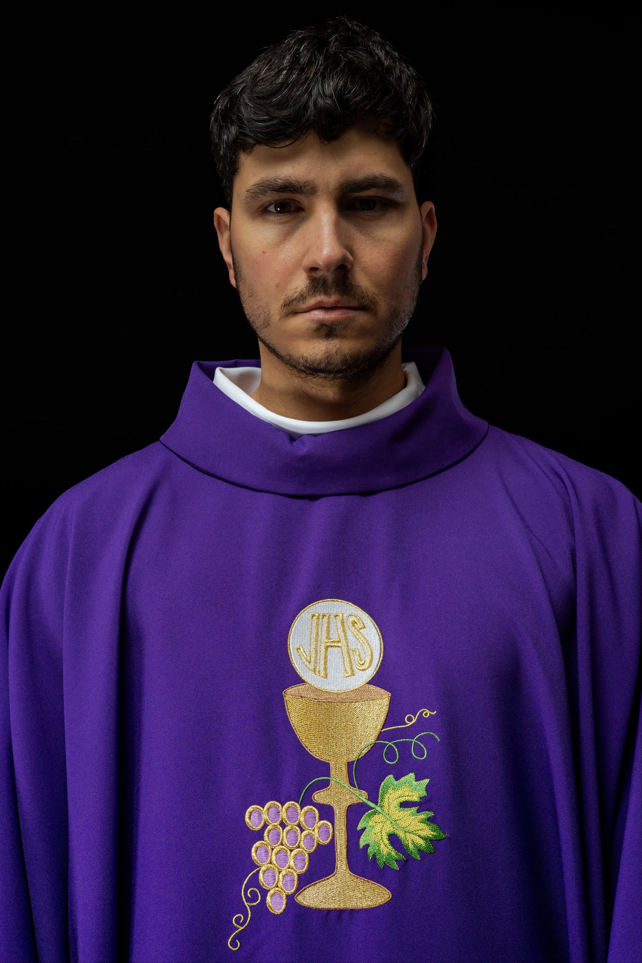 Chasuble purple Chalice and grape