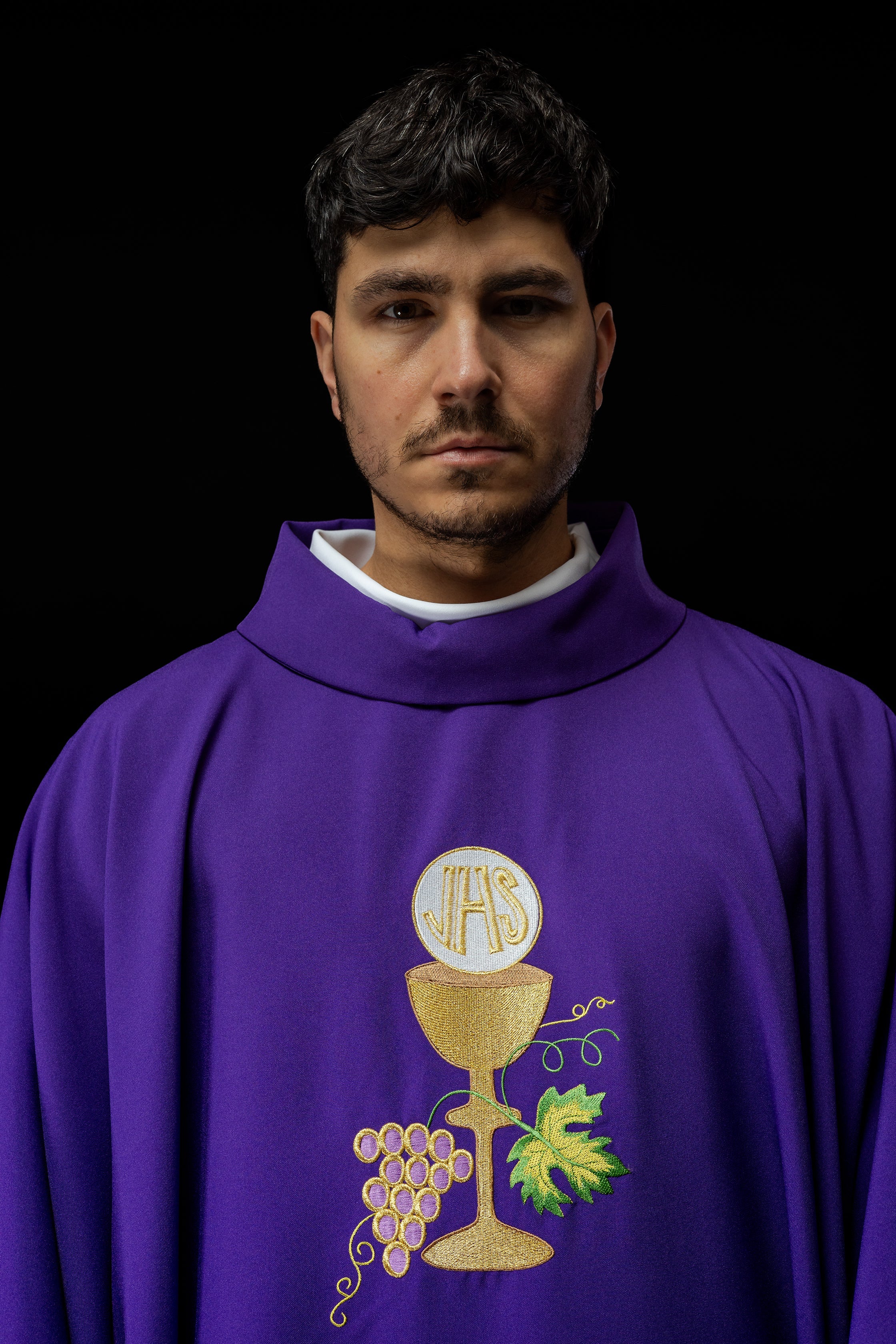 Chasuble purple Chalice and grape