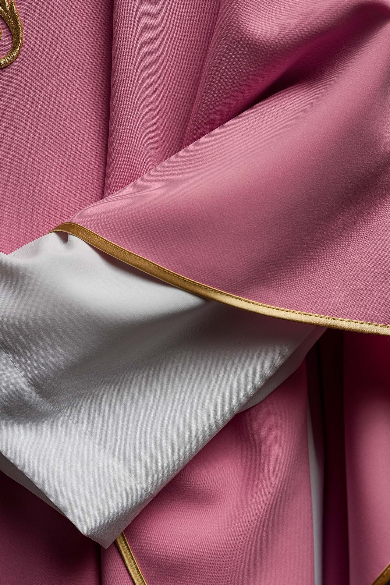 JHS pink chasuble with raised embroidery