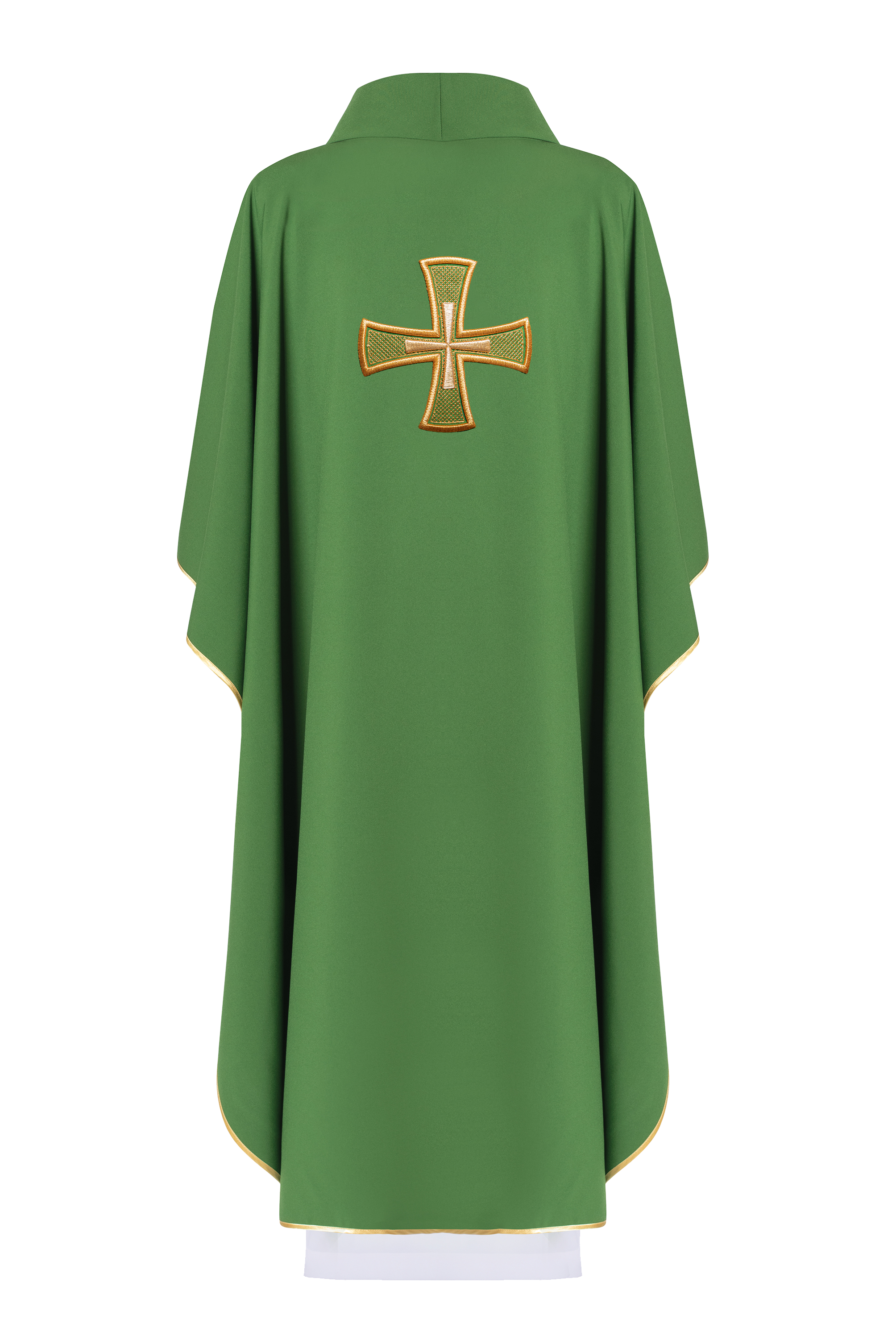 Embroidered chasuble Green with Cross motif