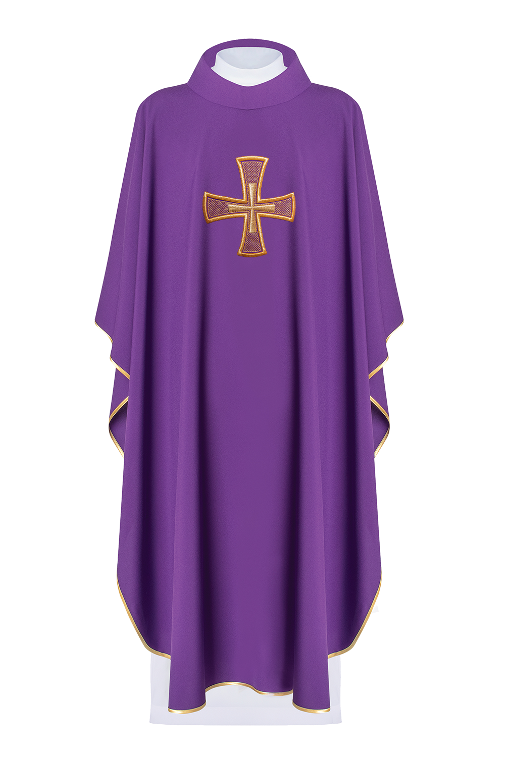 IHS embroidered chasuble Purple