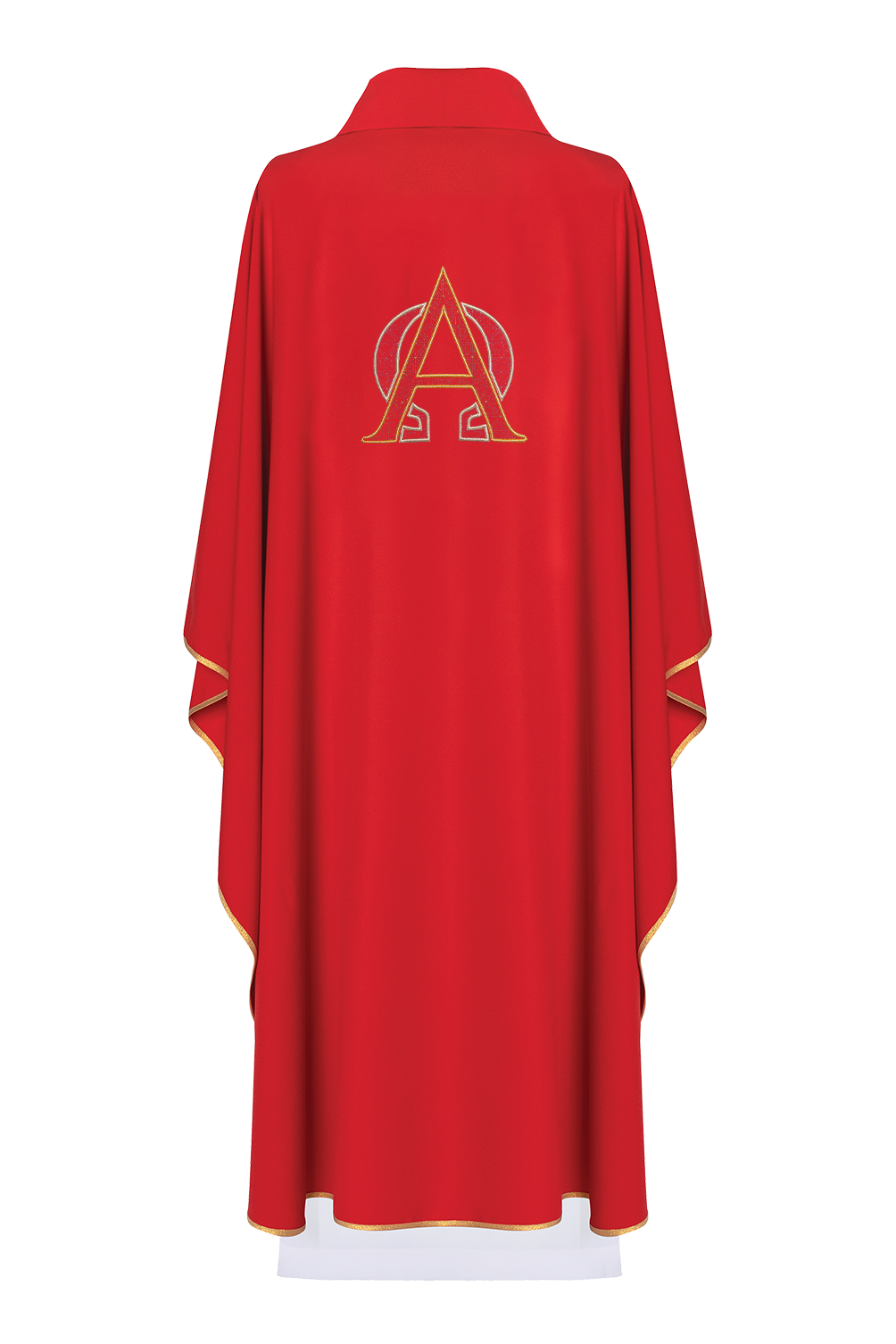 Embroidered chasuble Red Alpha and Omega