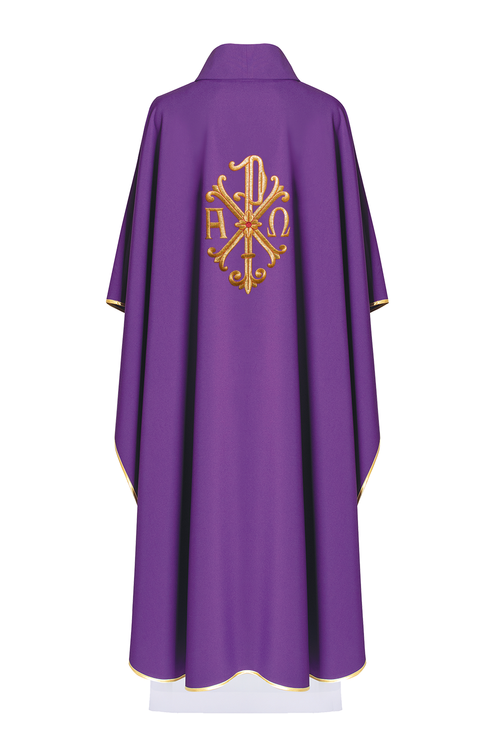 Liturgical chasuble Purple Alpha and Omega