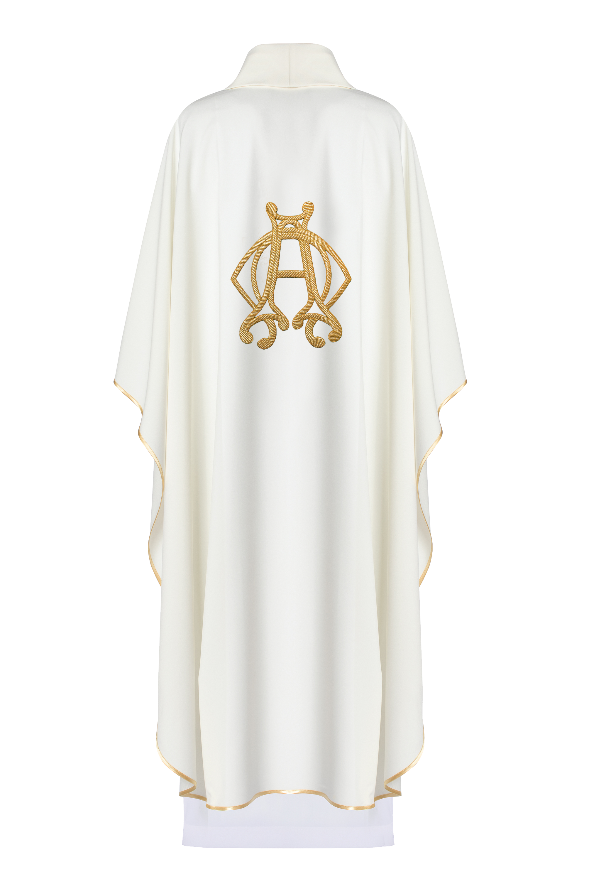 Embroidered cross ecru chasuble