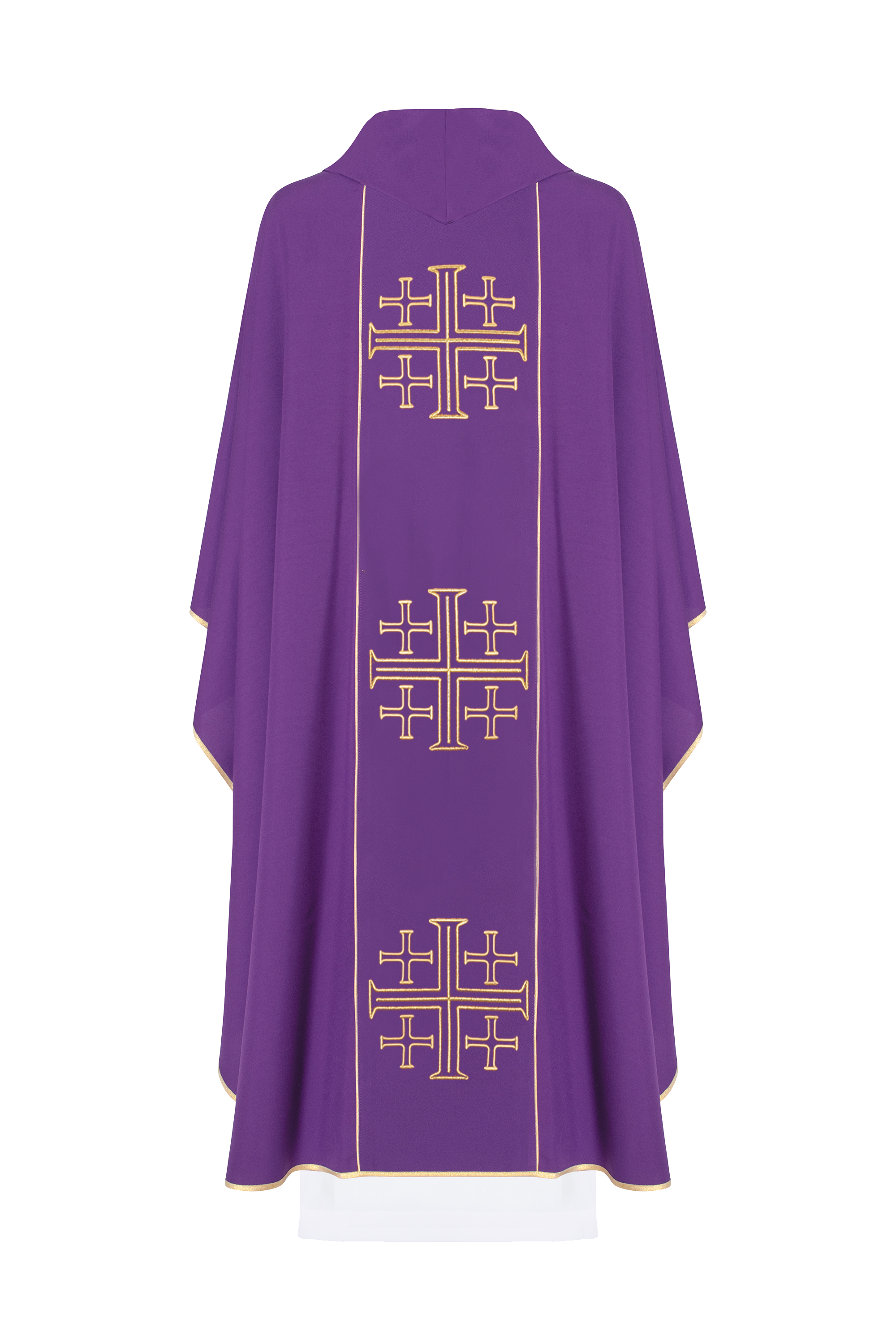 Embroidered chasuble Jerusalem Crosses Purple