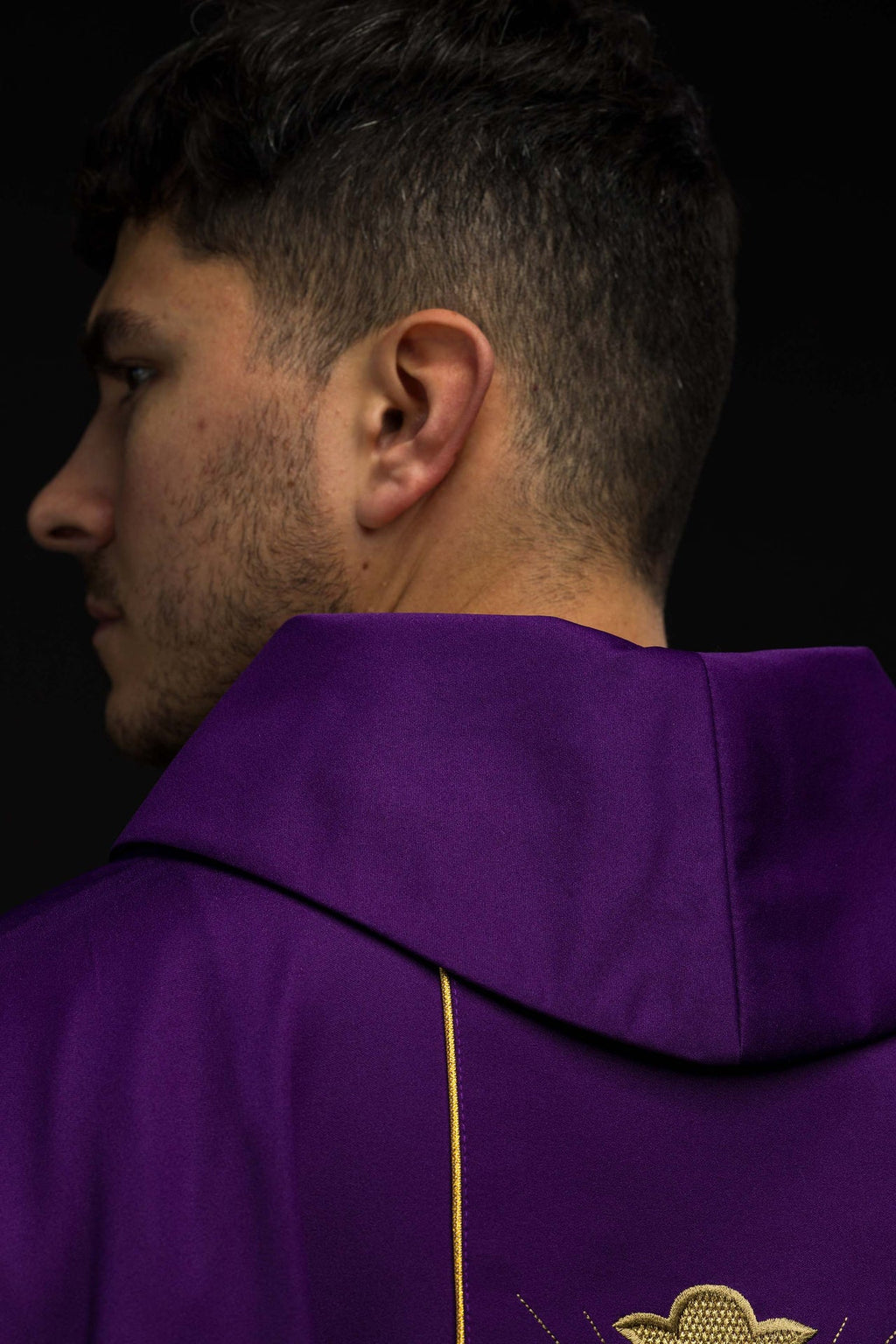 Chasuble Cross and ears in Purple