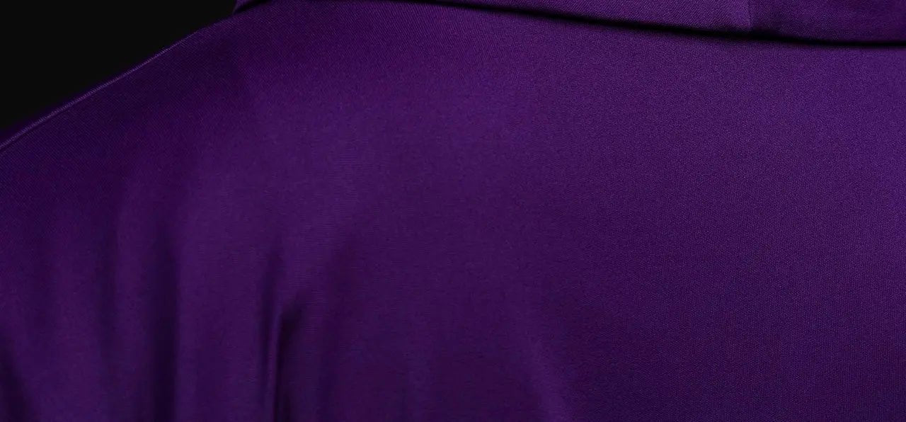 Chasuble embroidered Cross purple lightweight knitted SACROLITE