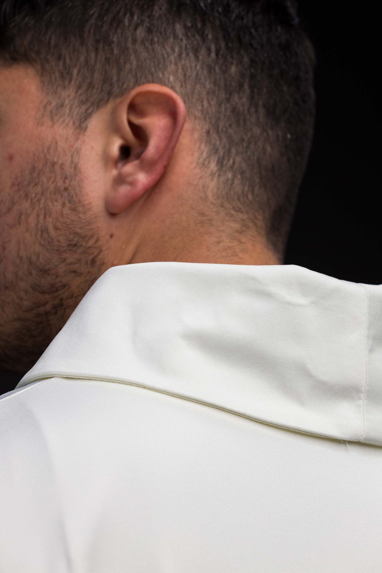 Chasuble embroidered Cross ecru lightweight knitted SACROLITE