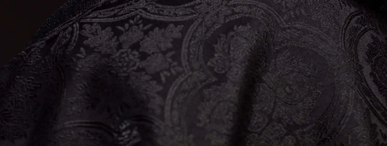 Black chasuble with cross jacquard fabric