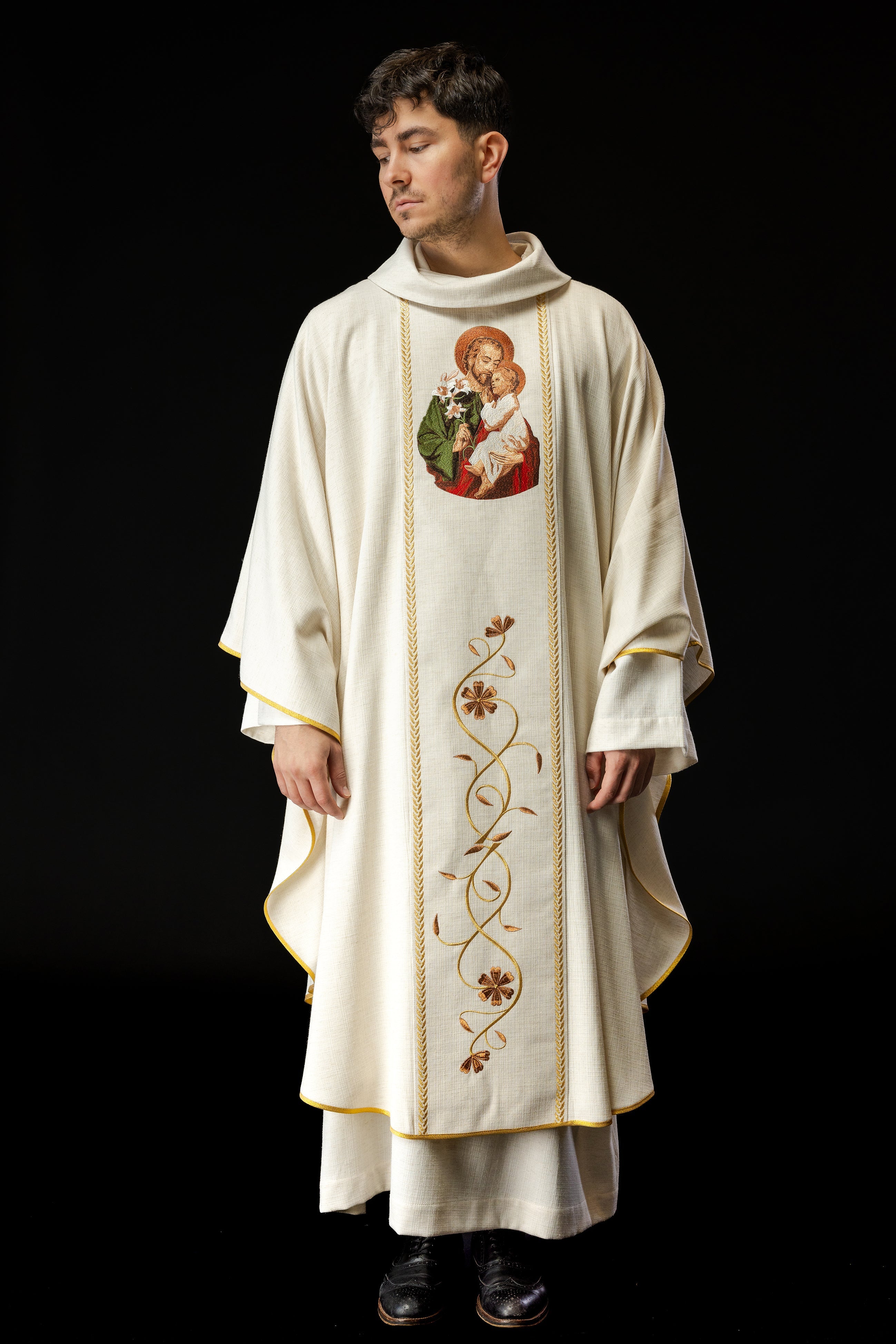 Embroidered chasuble with the image of St. Joseph