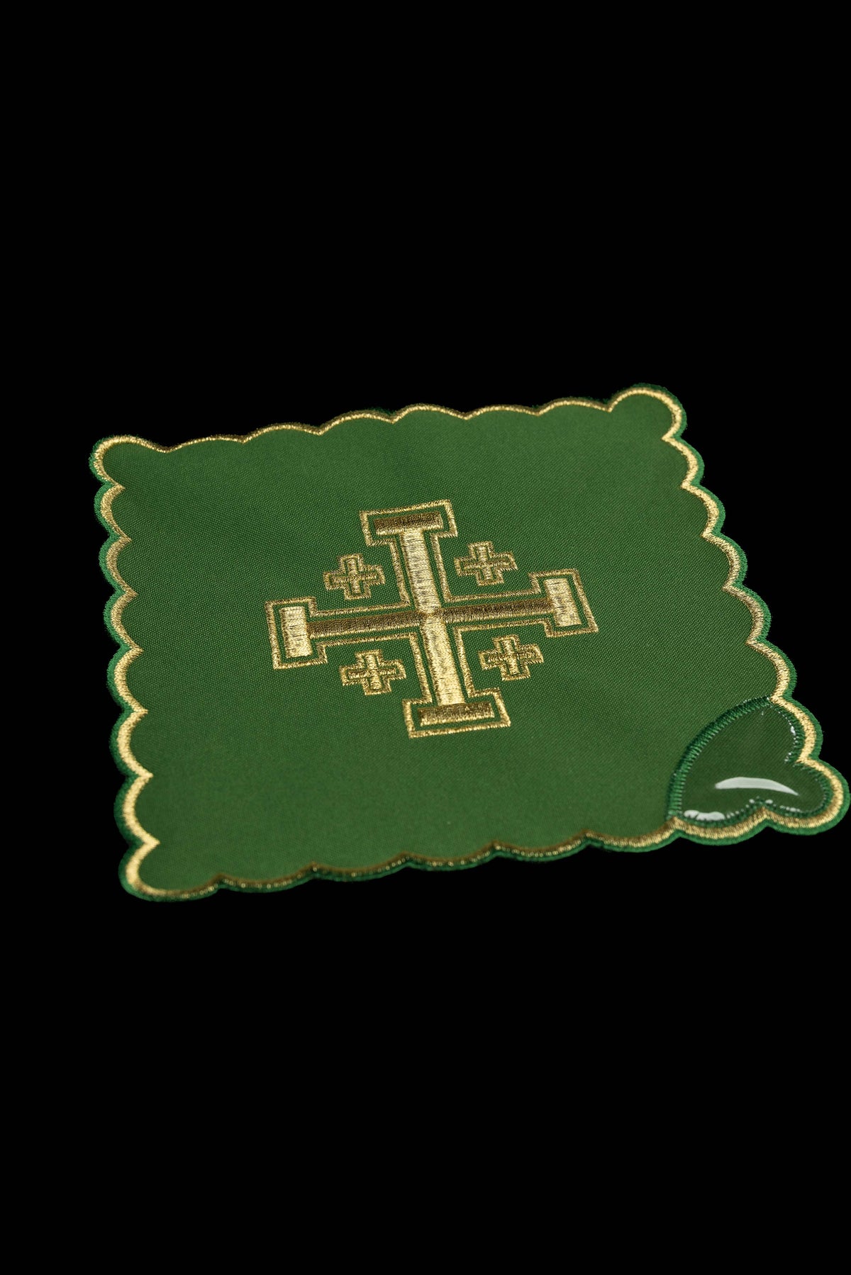 Set di Palle da calice con Croce di Gerusalemme ricamata in quattro colori liturgici