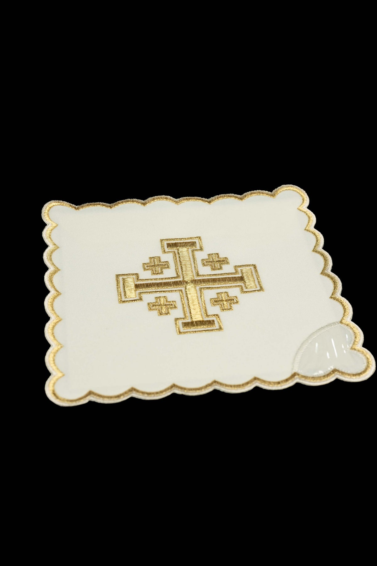 Set di Palle da calice con Croce di Gerusalemme ricamata in quattro colori liturgici