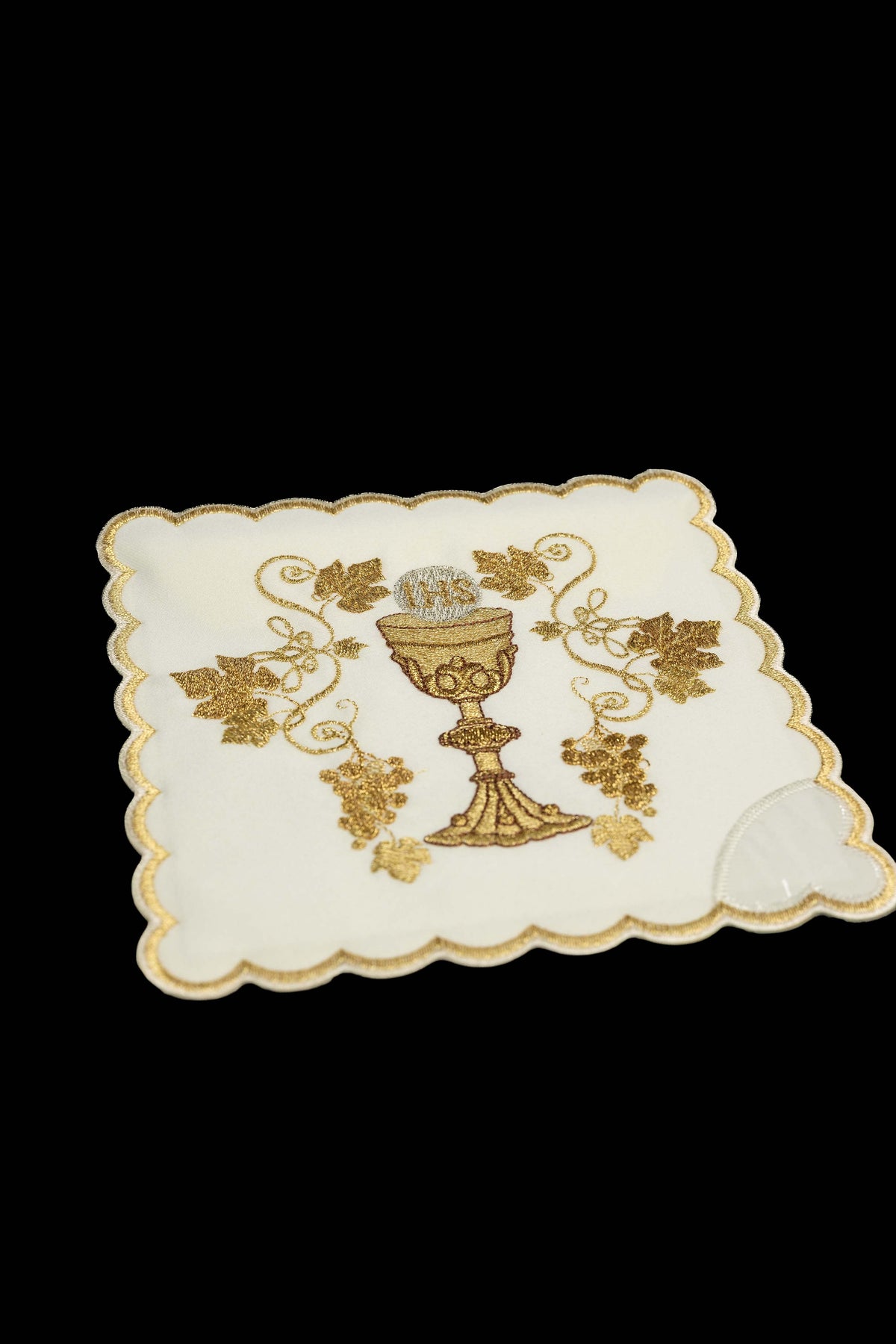 Set di palle da calice liturgiche in quattro colori con ricamo del calice e IHS