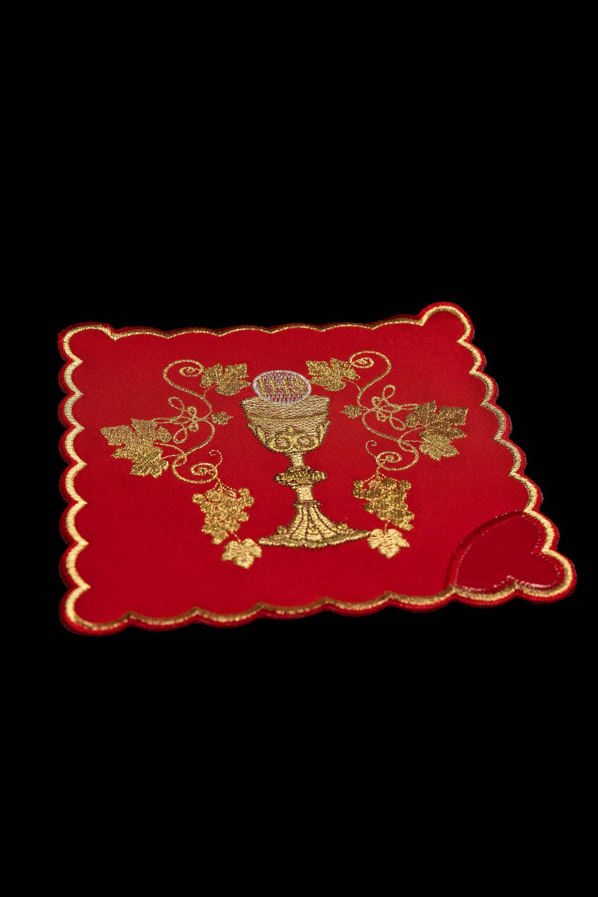 Set di palle da calice liturgiche in quattro colori con ricamo del calice e IHS