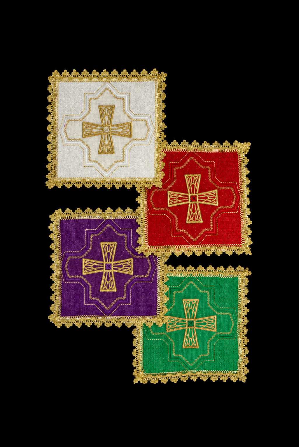 Set di stole nei quattro colori liturgici