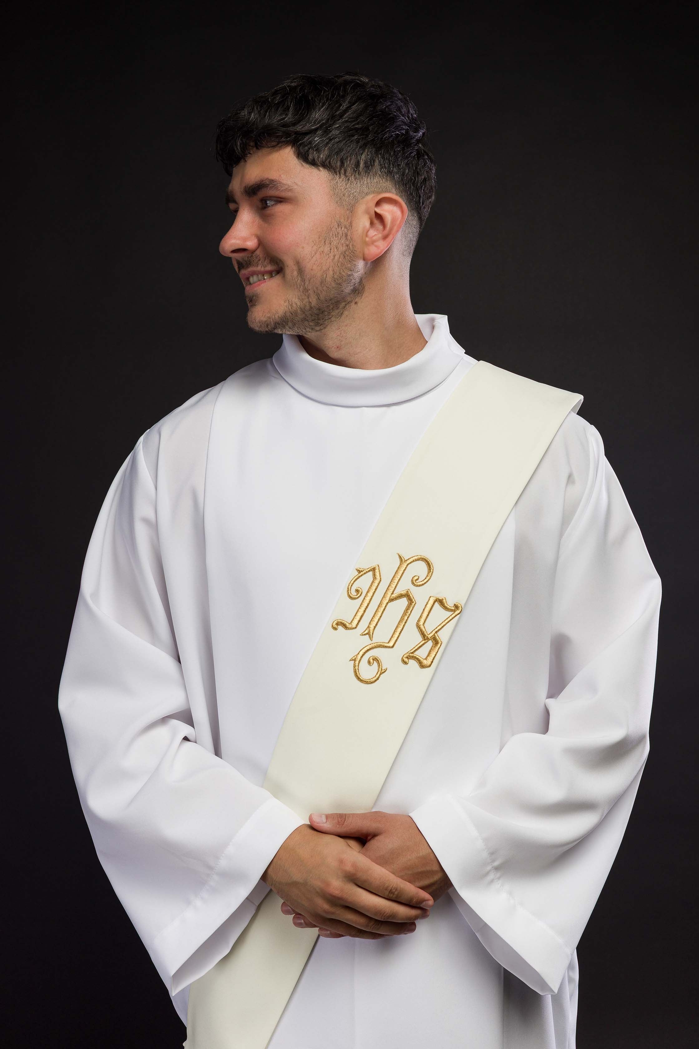 Diaconate stole IHS