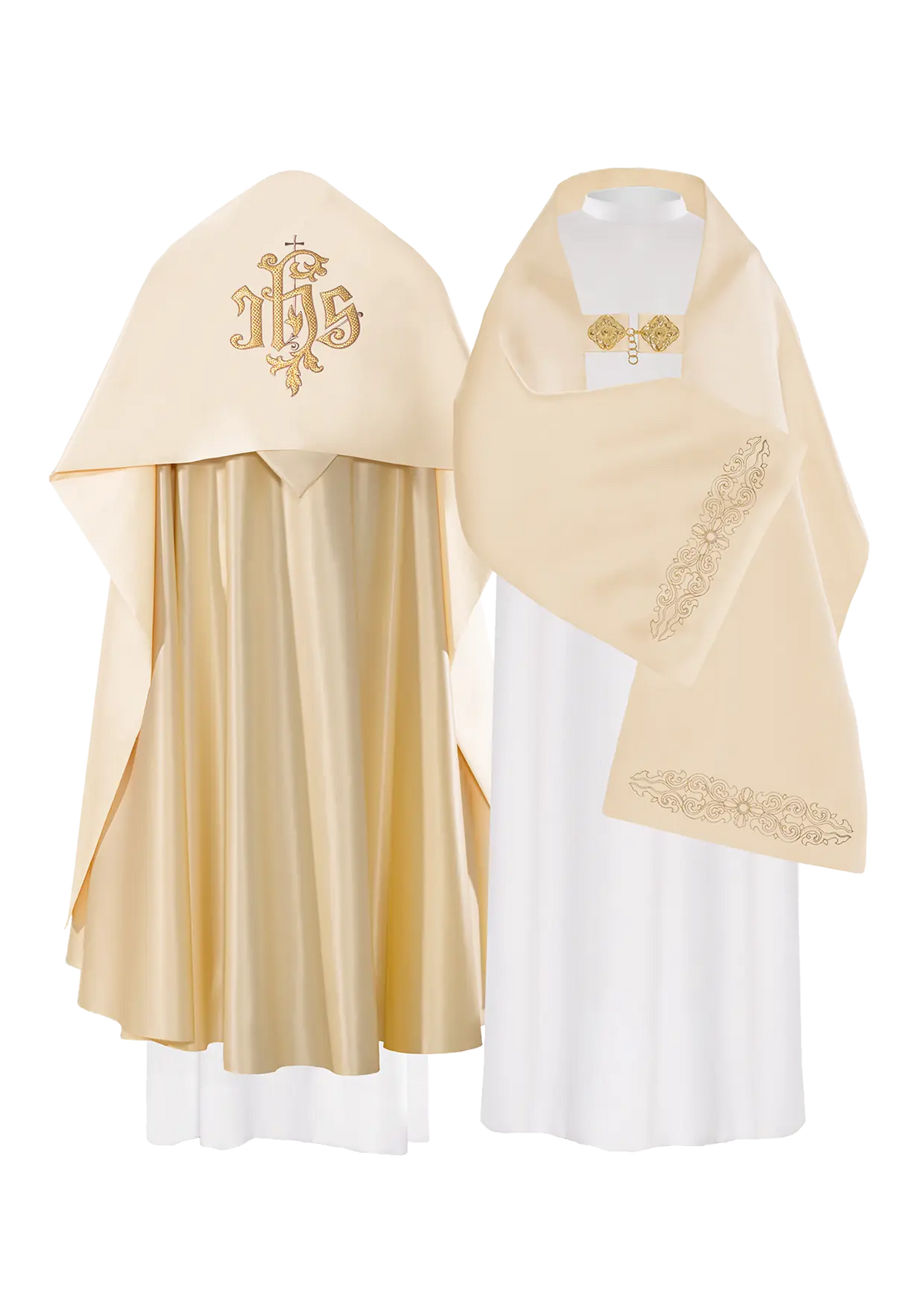 Embroidered liturgical veil with IHS symbol