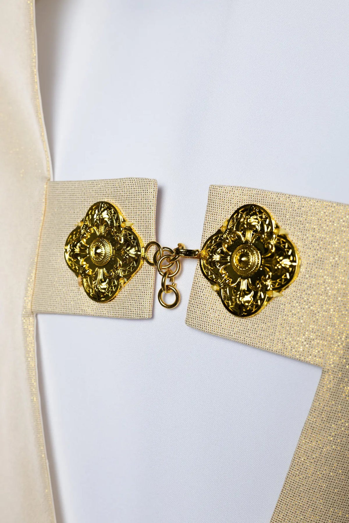 IHS embroidered liturgical veil in gold