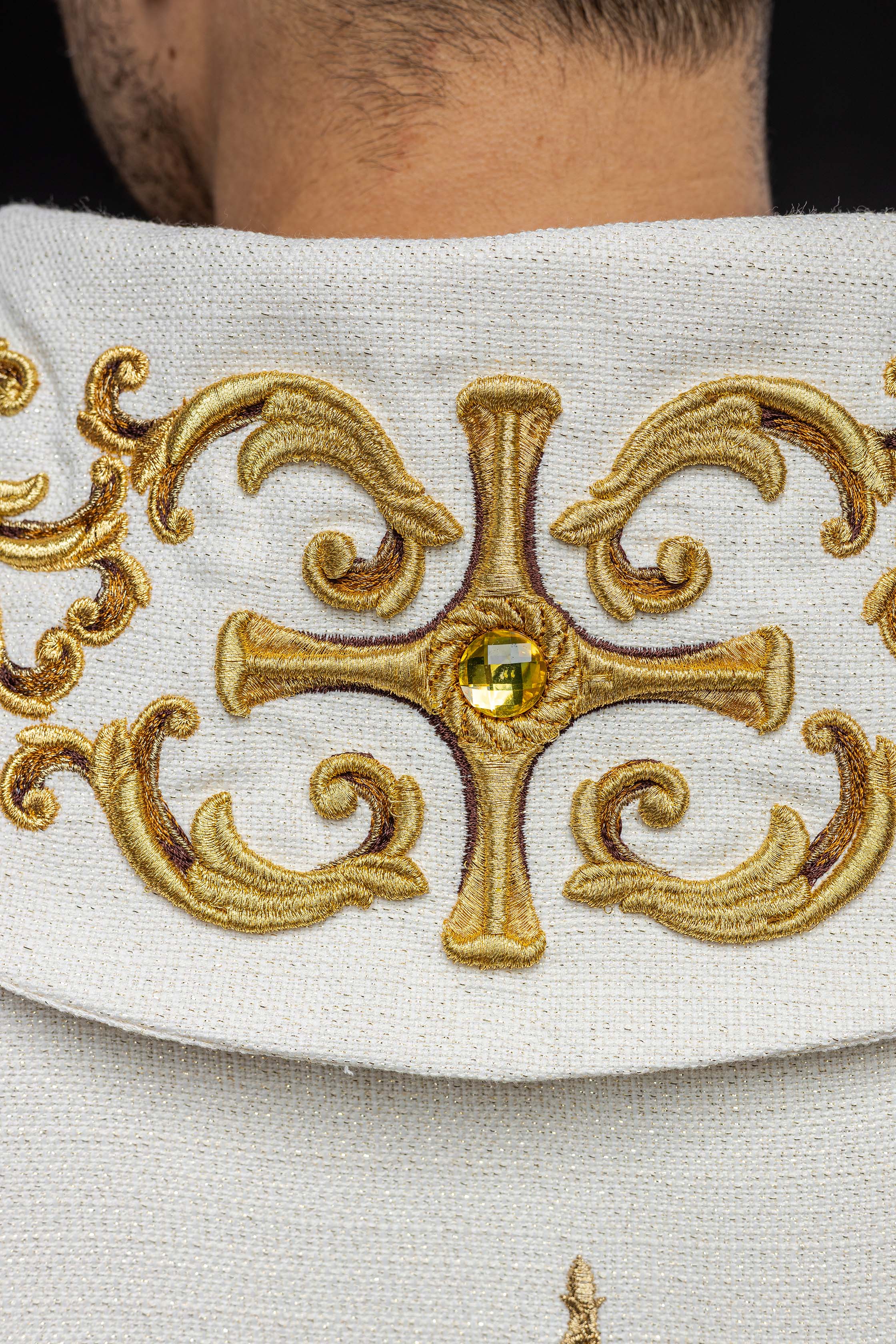 Chasuble richly embroidered with stones