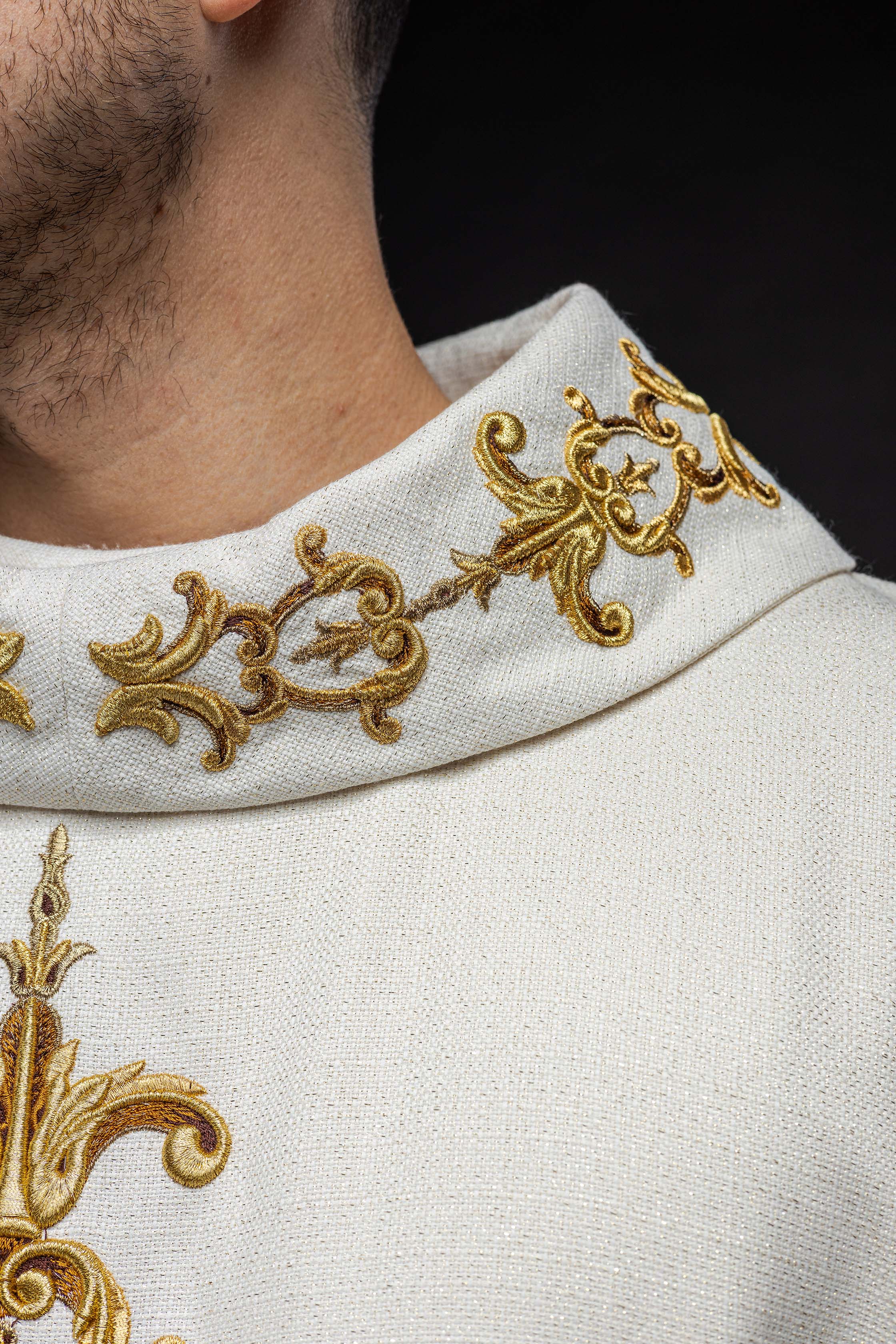 Chasuble richly embroidered with stones