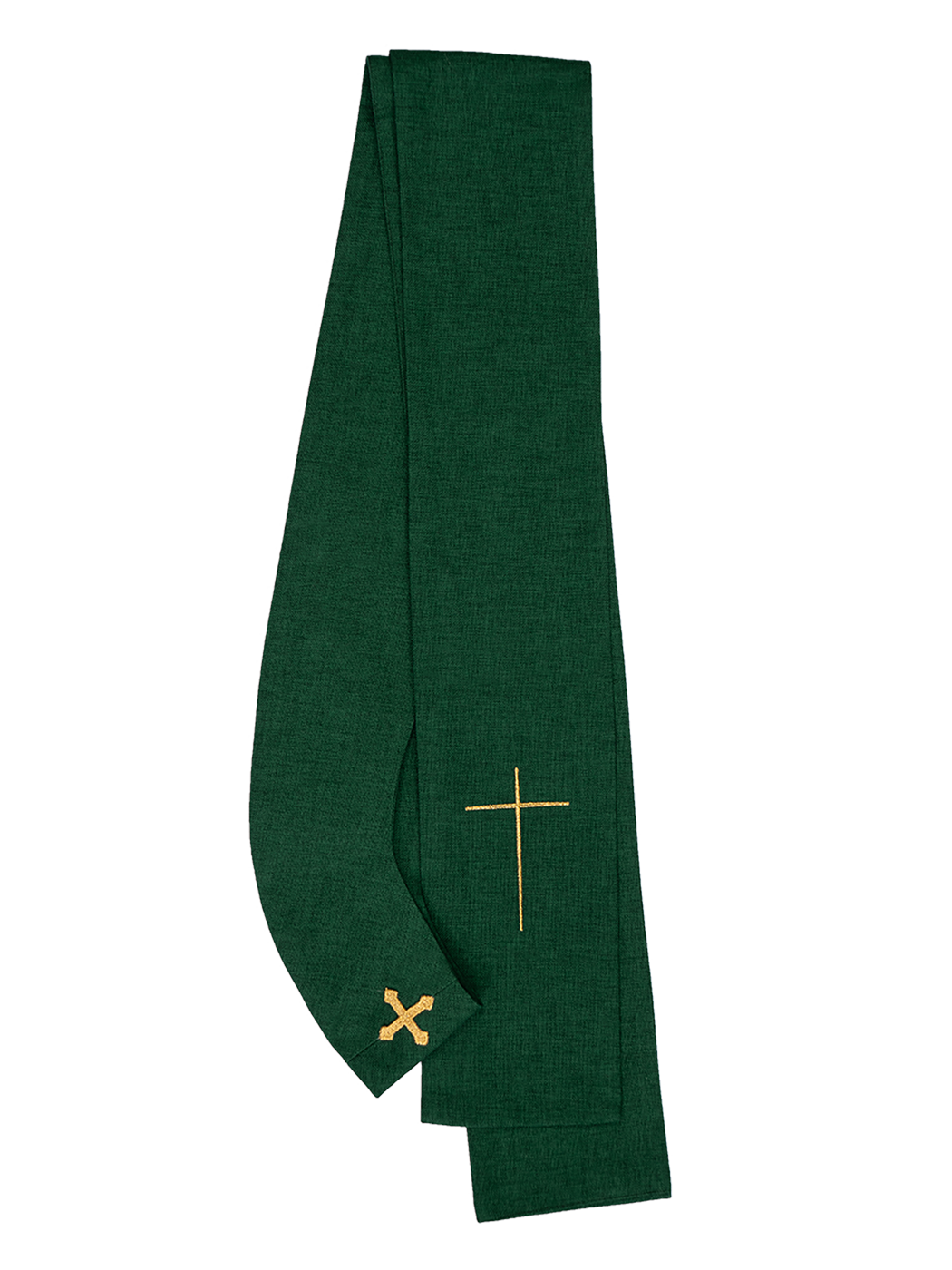 Chasuble embroidered on velvet with the symbol of the Green Cross