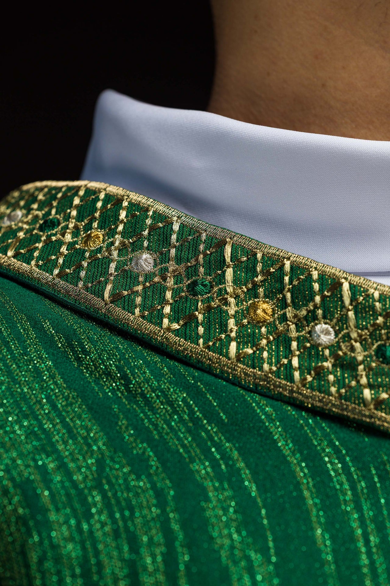 Green Chasuble with Embroidered Belt and Collar