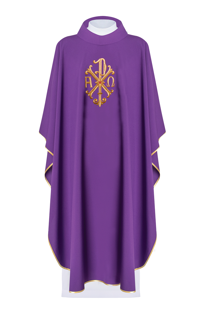 Ornat Liturgiczny Fioletowy Alfa i Omega - ORNATY.PL