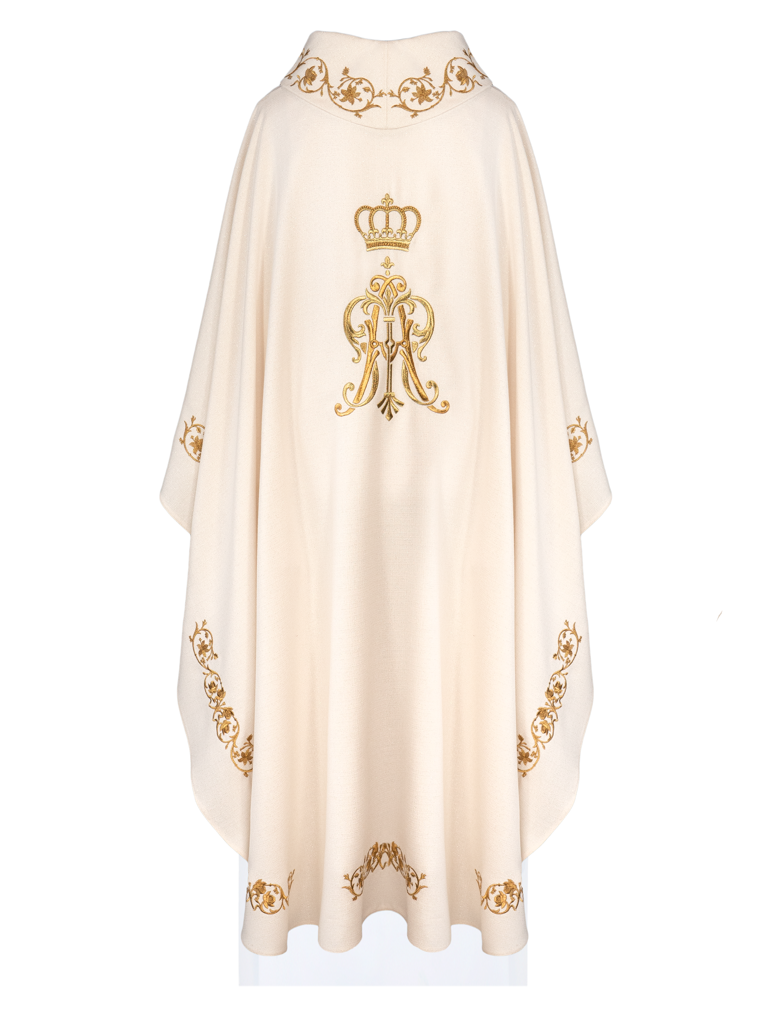 Ornat liturgiczny z haftowanym herbem Maryjnym i Koroną - ORNATY.PL