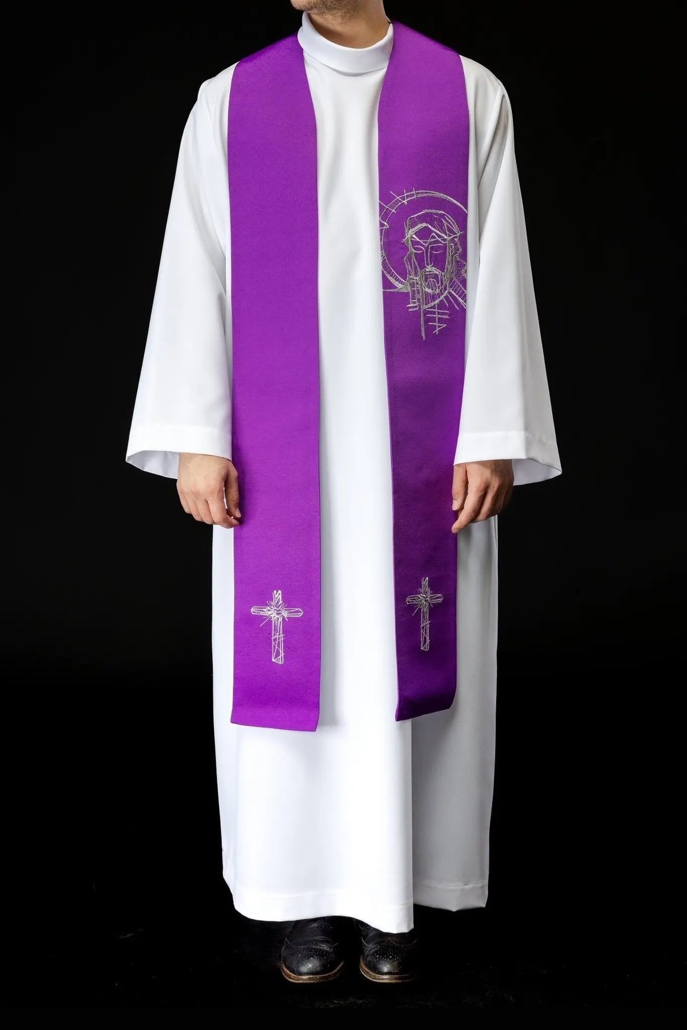 Embroidered stole for Lent with Jesus