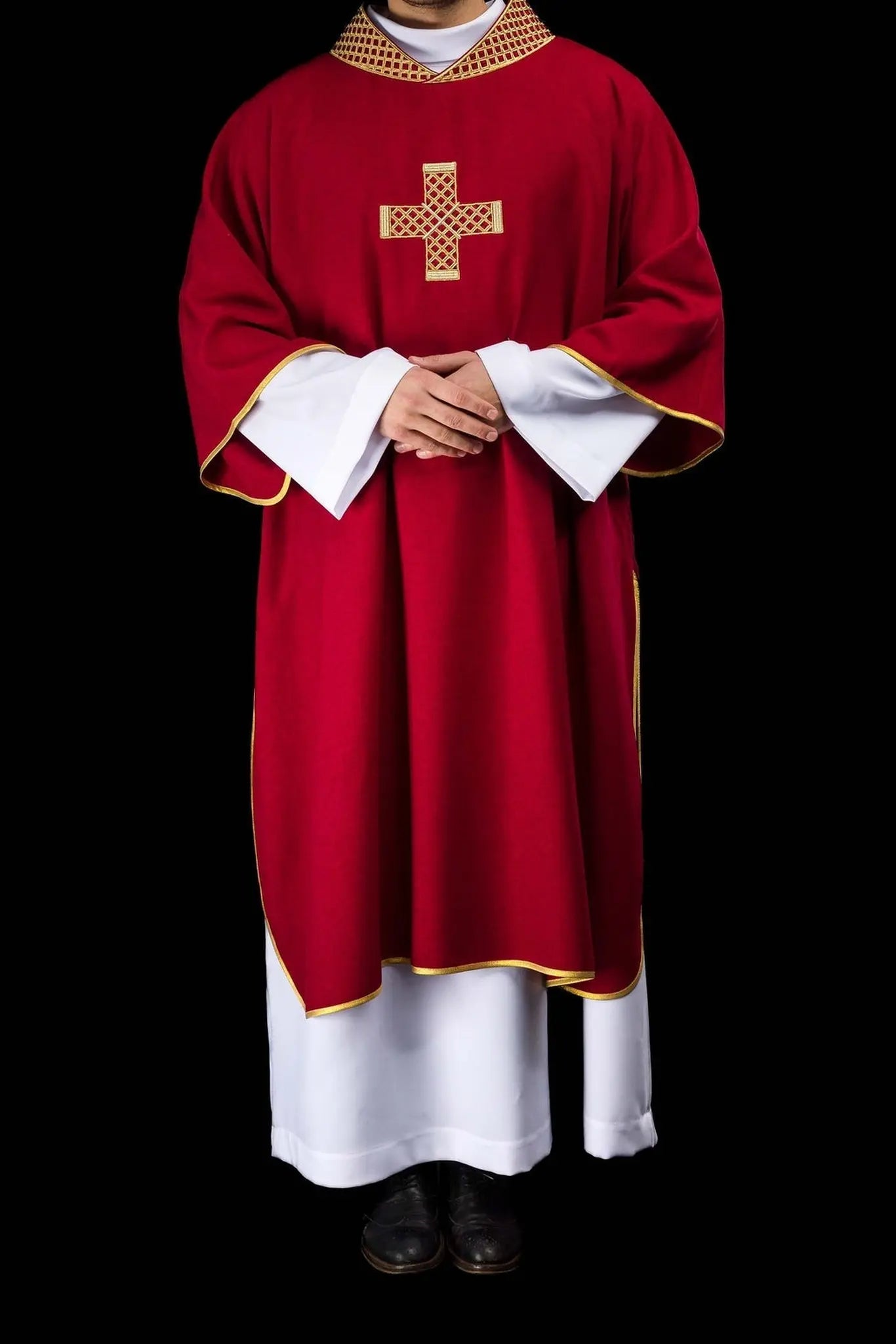 Red Dalmatic with Gold Cross Embroidery